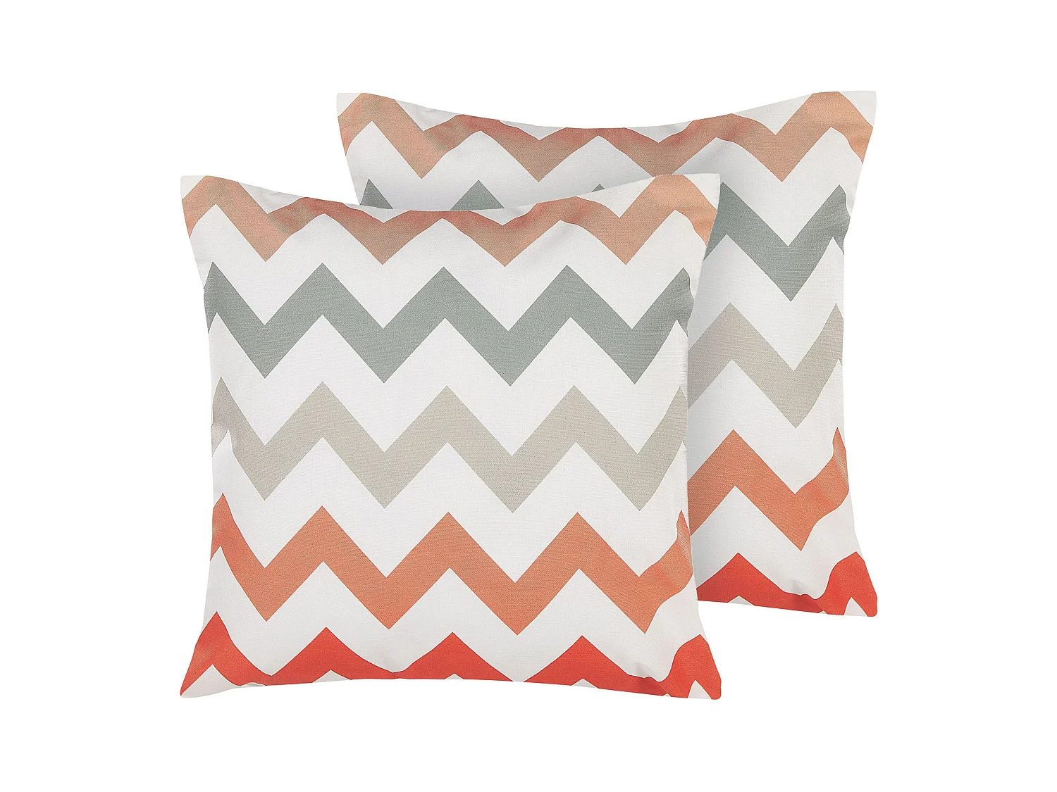 Lot de 2 coussins d'extérieur LAGARO Motif à chevrons 45 x 45 cm Multicolore