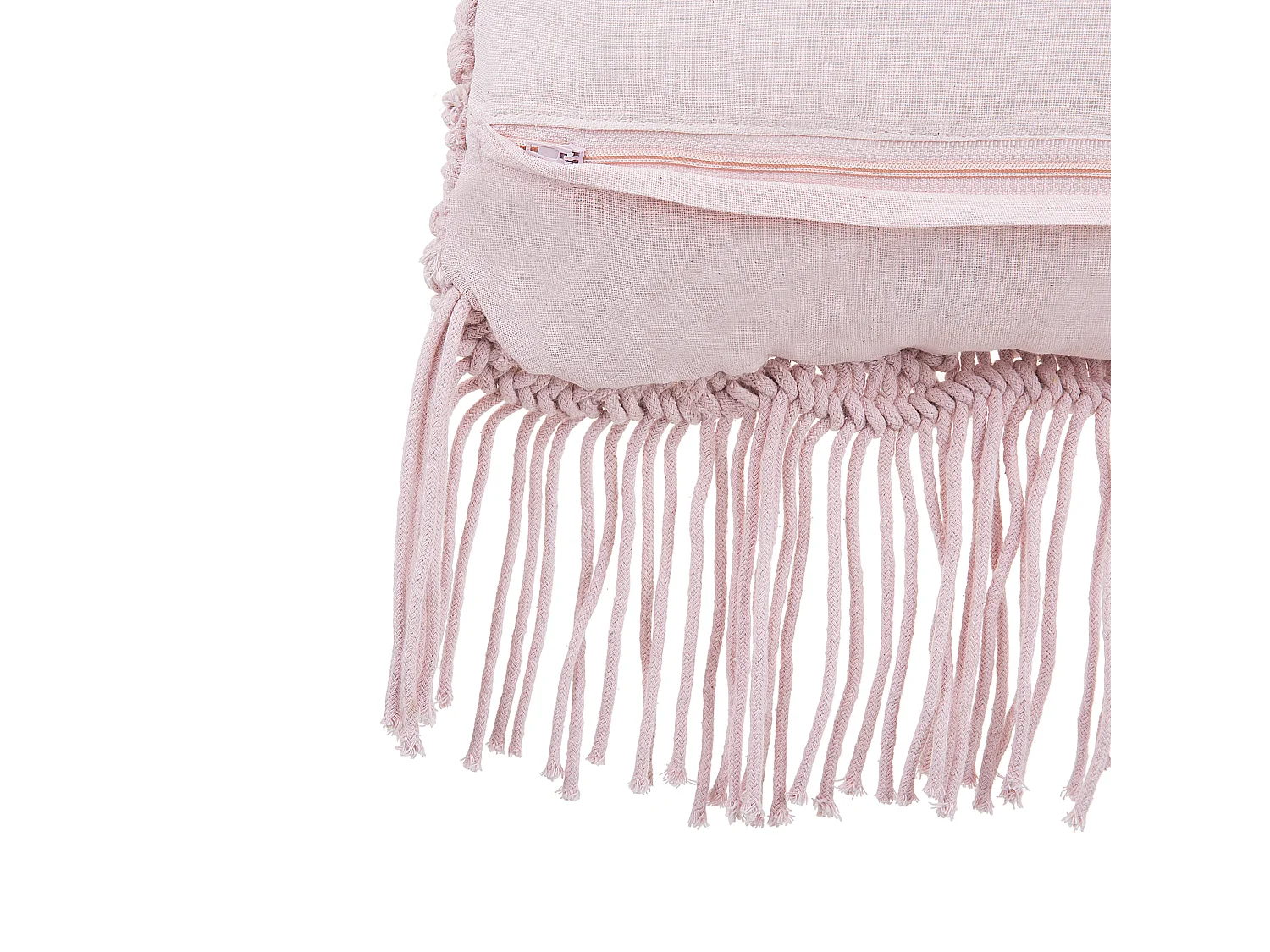 Dekokissen Baumwolle Strickmuster rosa 40 x 40 cm quadratisch Boho Yaniklar