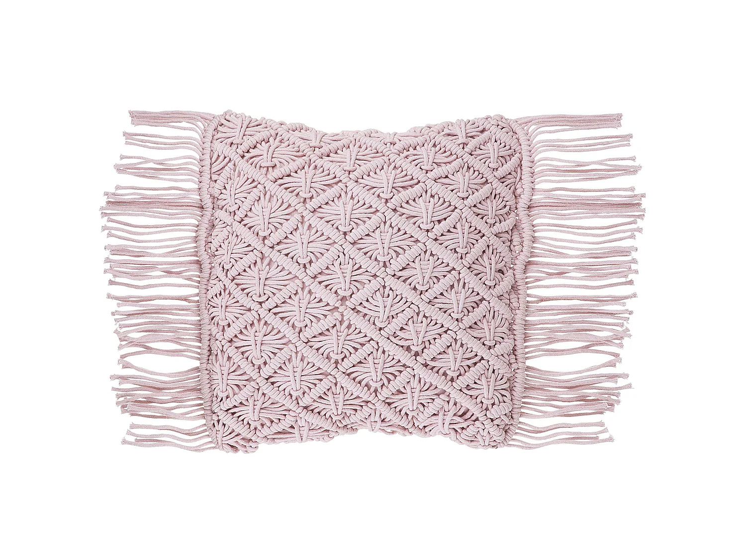 Throw Cushion YANIKLAR Cotton 40 x 40 cm Pink Geometric Pattern
