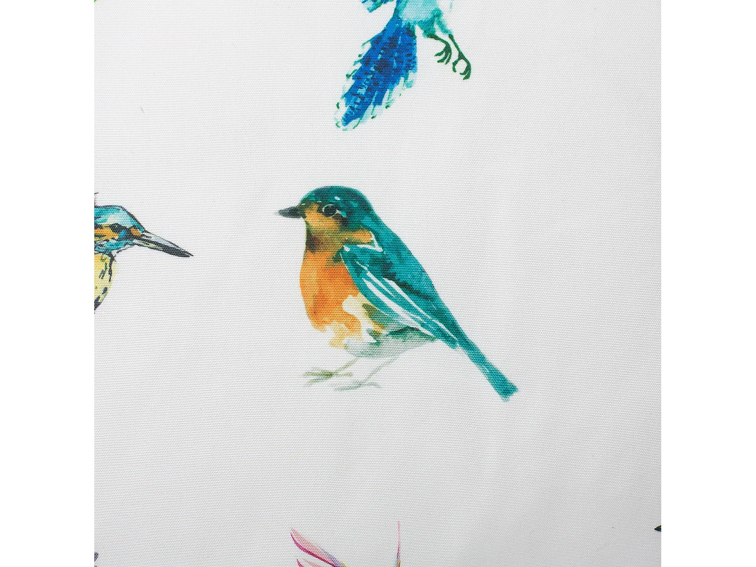 Conjunto de 2 cojines blancos motivo pájaros 45 x 45 cm MALLOW