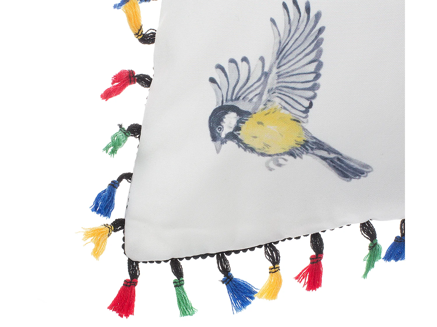 Sierkussen set van 2 vogelmotief wit 45 x 45 cm MALLOW