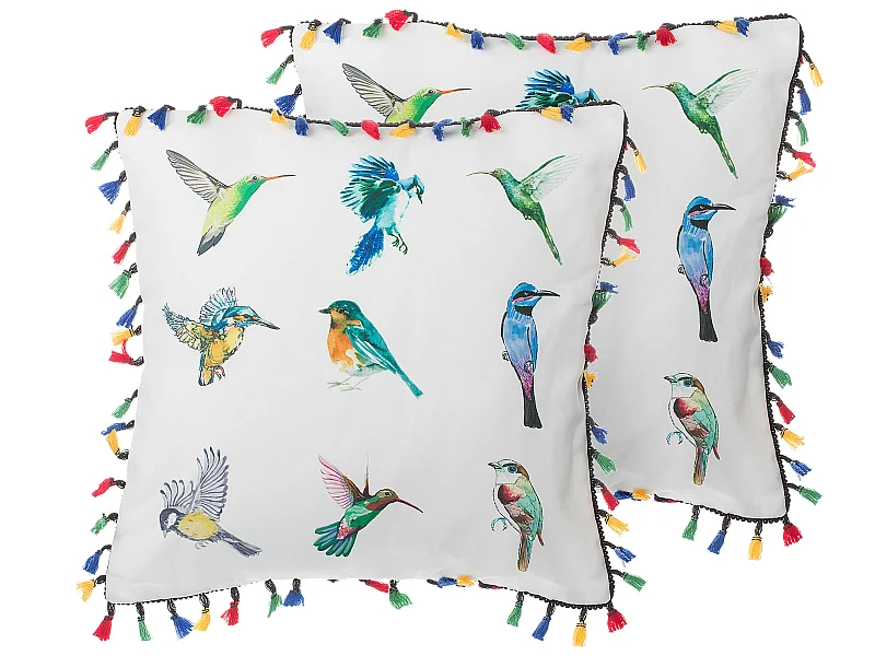 Lot de 2 coussins décoratifs MALLOW 45 x 45 cm Multicolore