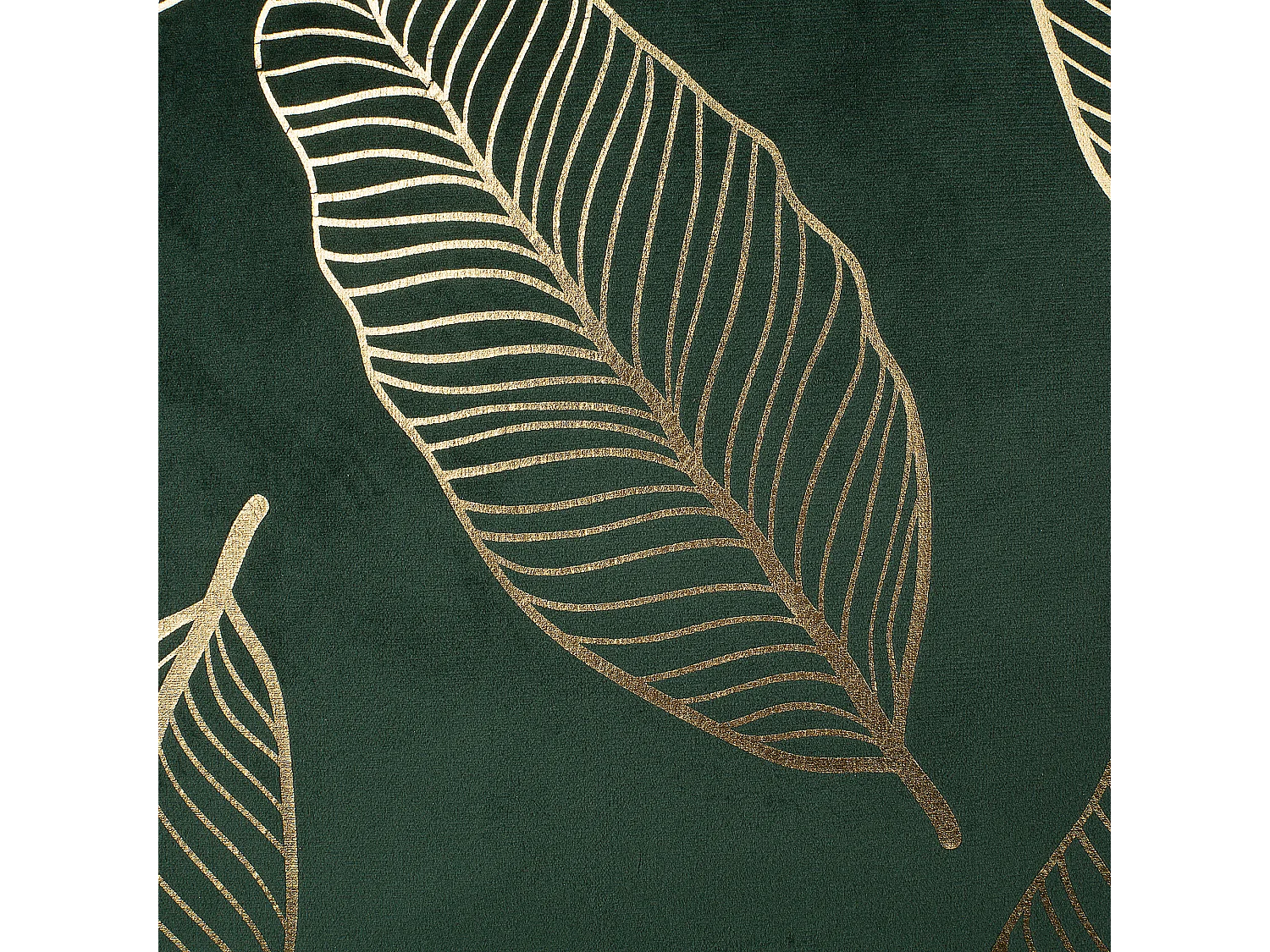 Set van 2 decoratieve kussens FREESIA Fluweel 45 x 45 cm Donkergroen Bladpatroon