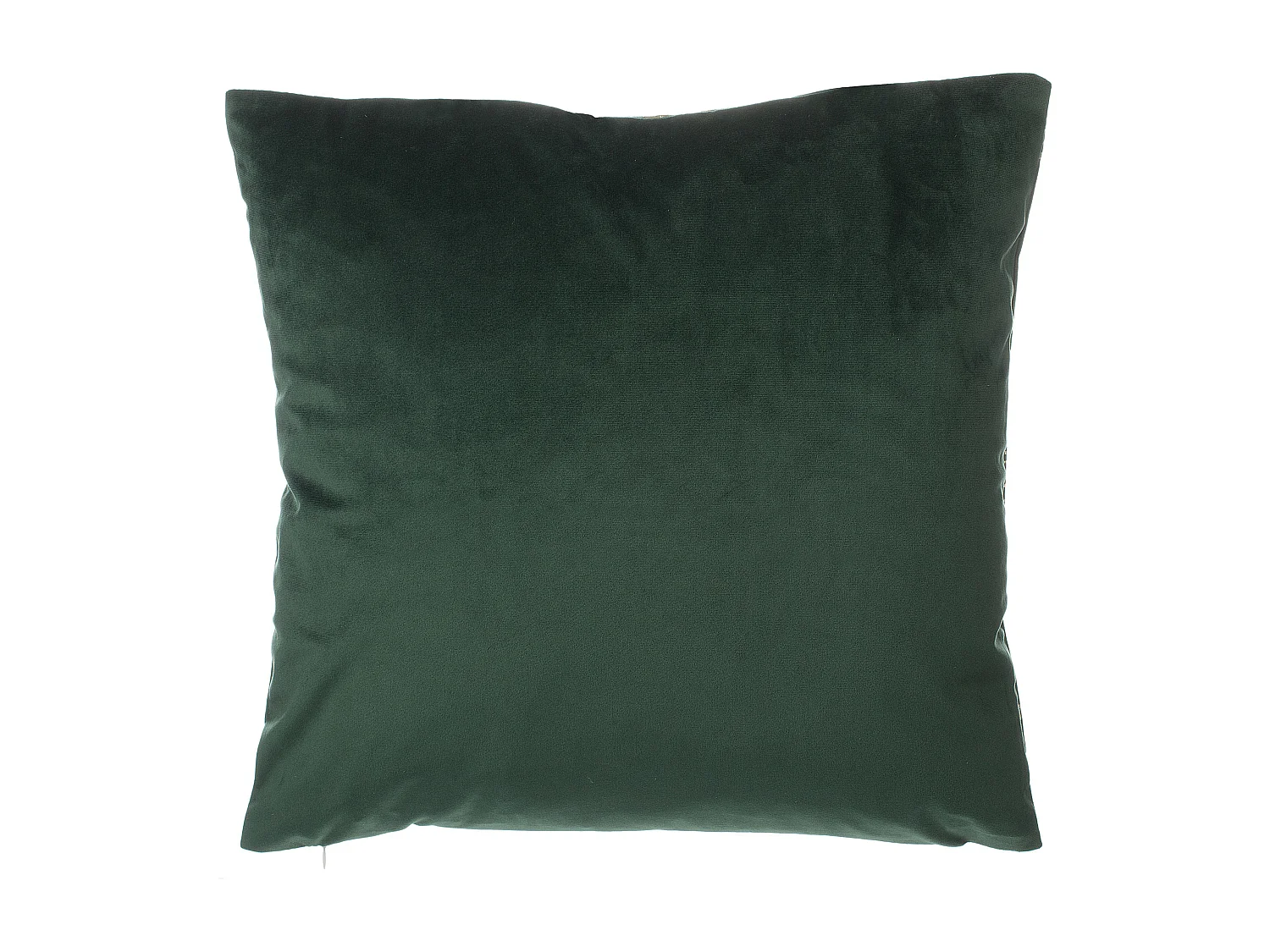 Dekokissen 2er Set 45 x 45 cm Samtstoff mit goldenen Blättern dunkelgrün Freesia