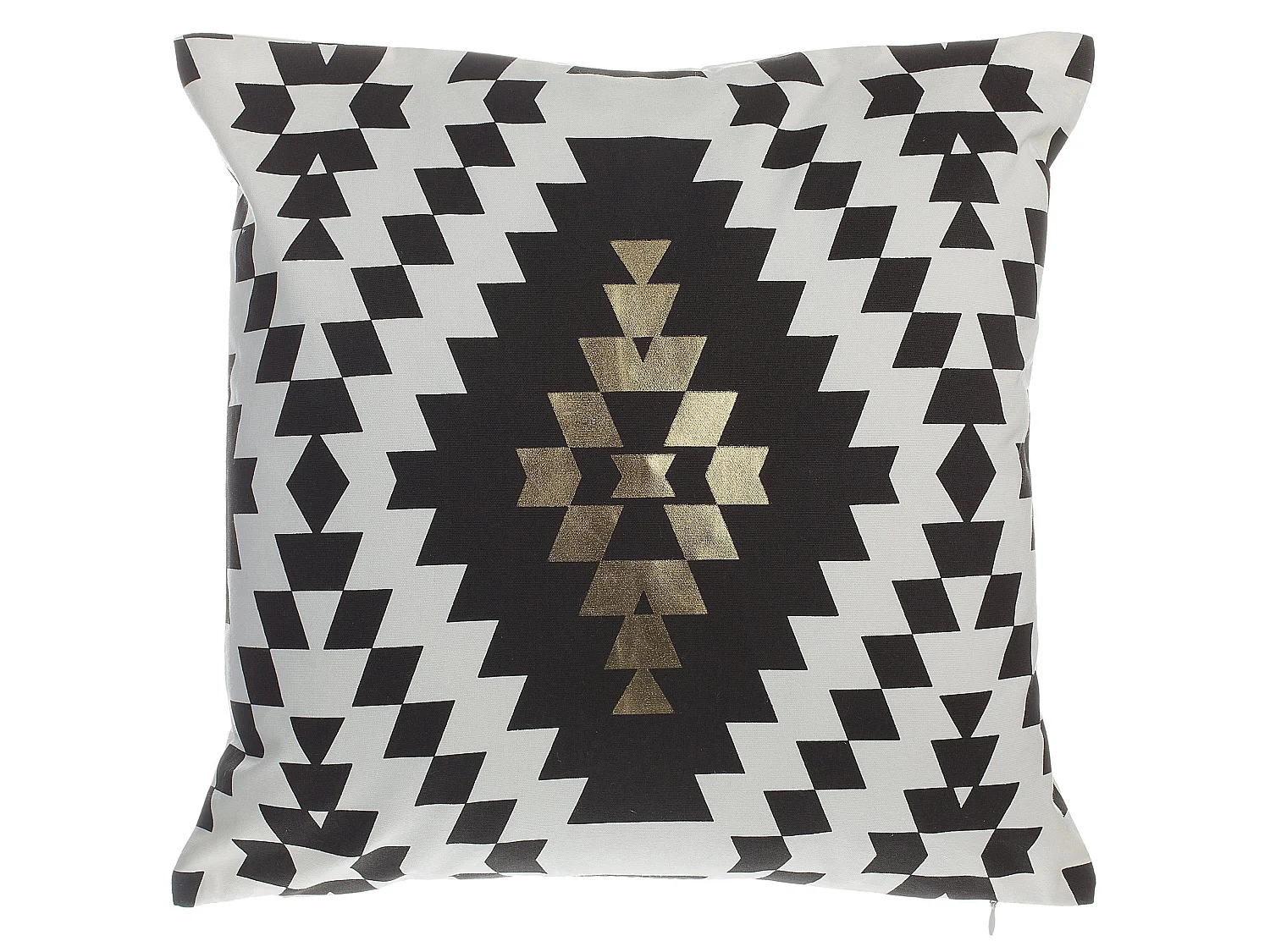 Set of 2 Decorative Cushions COLEUS Cotton 45 x 45 cm Black Geometric Pattern
