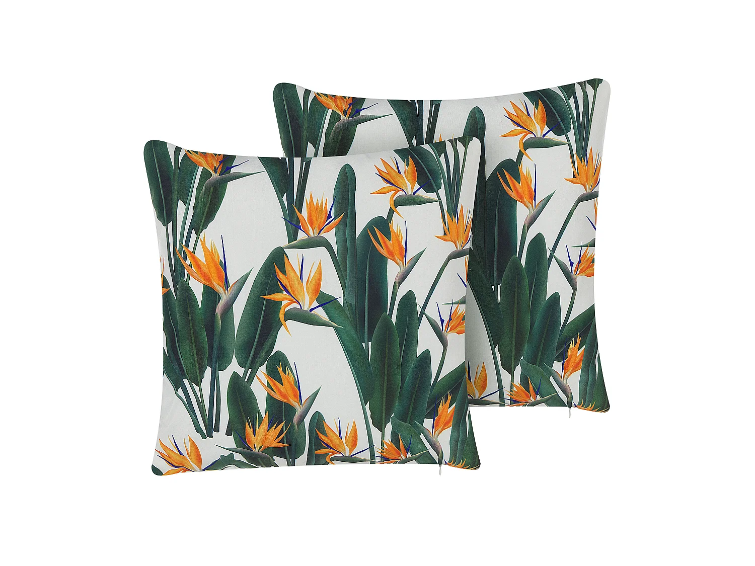 Lot de 2 coussins d'extérieur TSOTYLI Motif floral 45 x 45 cm Vert