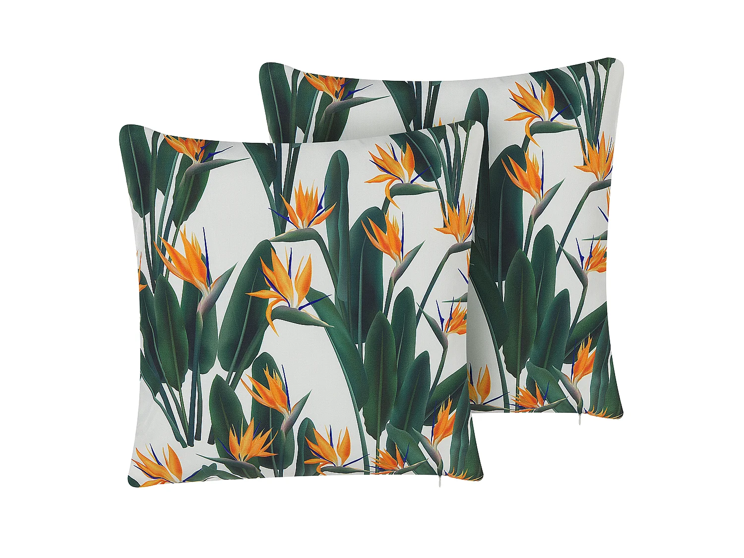 Conjunto de 2 almofadas de jardim TSOTYLI Padrão floral 45 x 45 cm Verde
