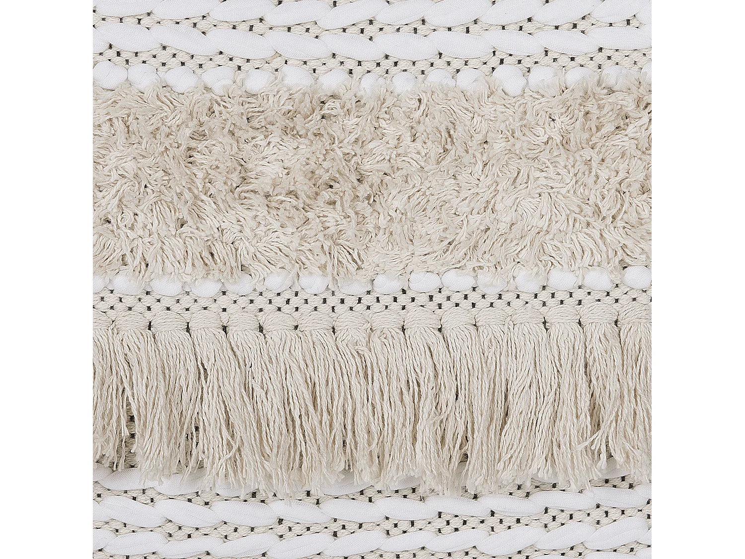 Set van 2 decoratieve kussens VILLUR Katoen 45 x 45 cm Beige Gestreept