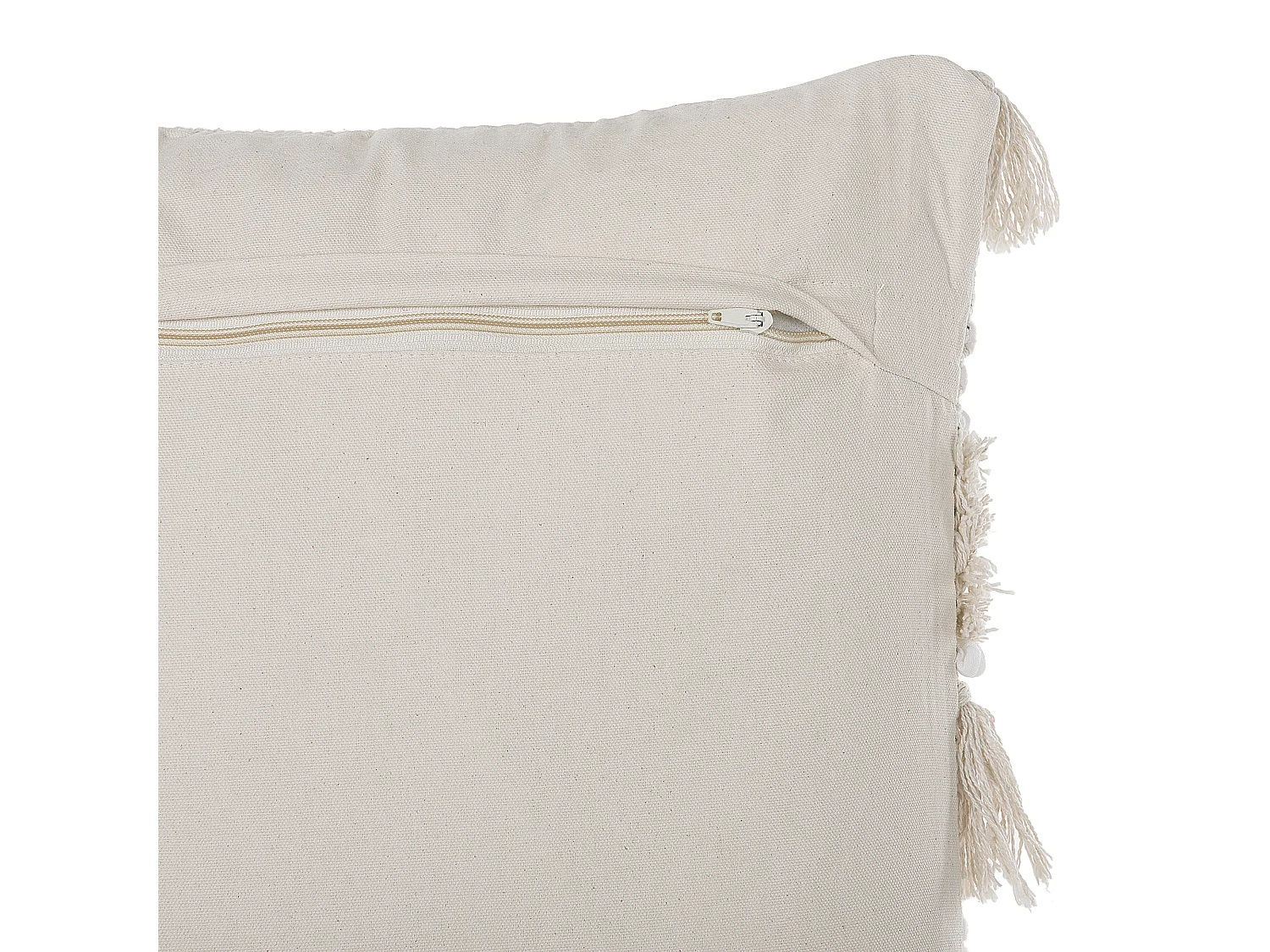 Set van 2 decoratieve kussens VILLUR Katoen 45 x 45 cm Beige Gestreept