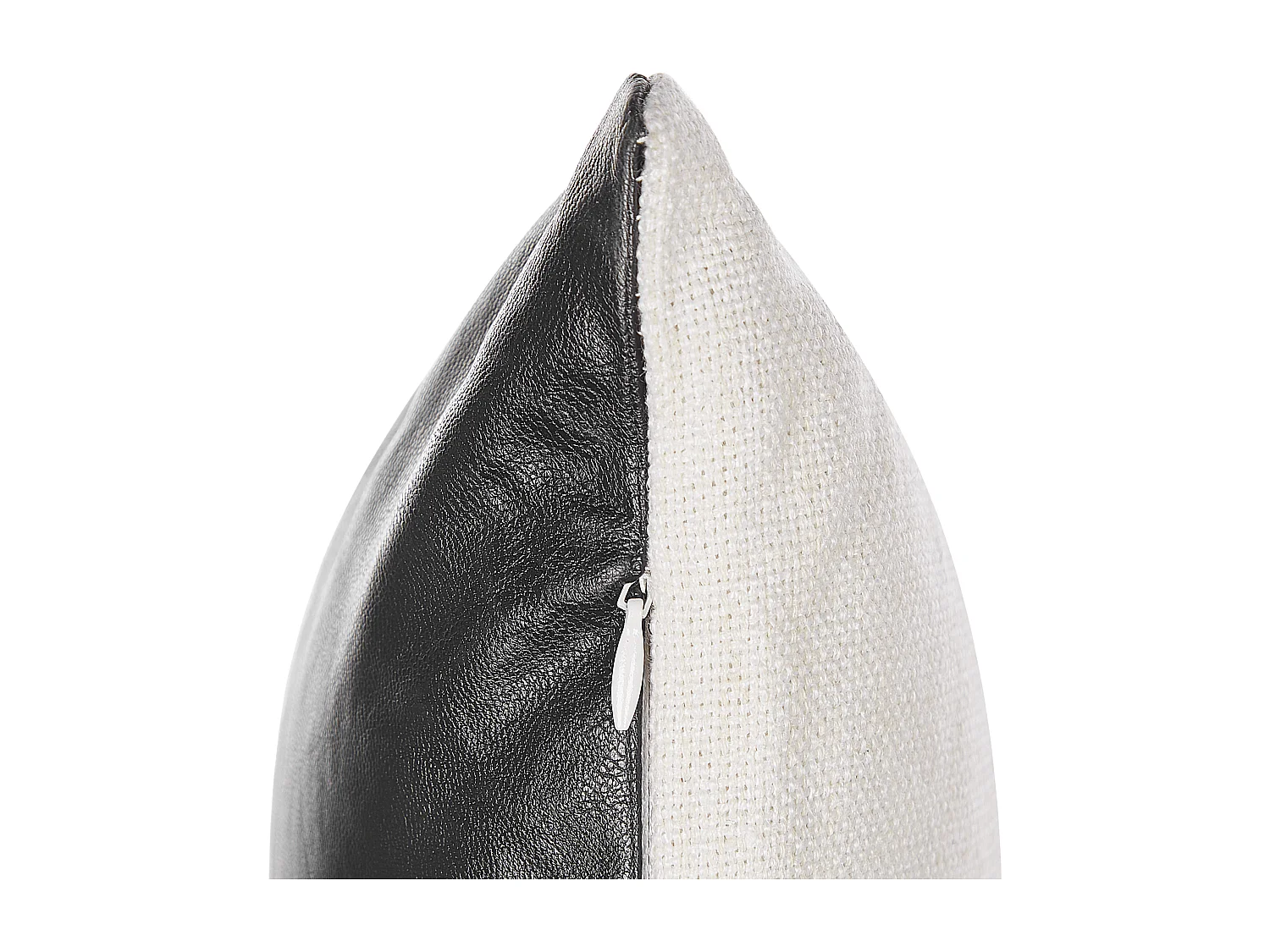 Conjunto de 2 almofadas decorativas SVEN Pele sintética 30 x 50 cm Preto Padrão natalicio