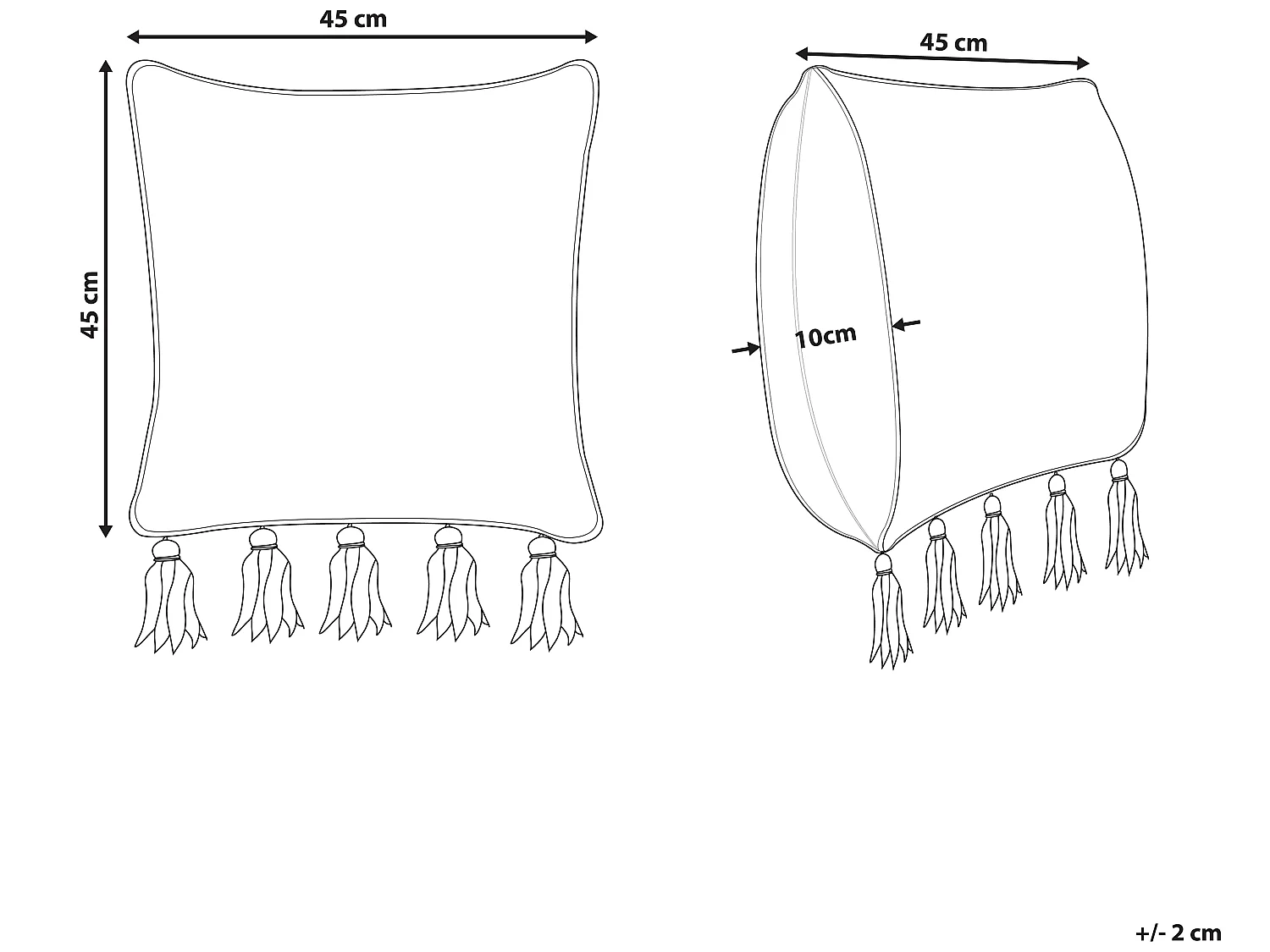 Almofada decorativa SAMBUCUS Algodão 45 x 45 cm Creme Padrão geométrico