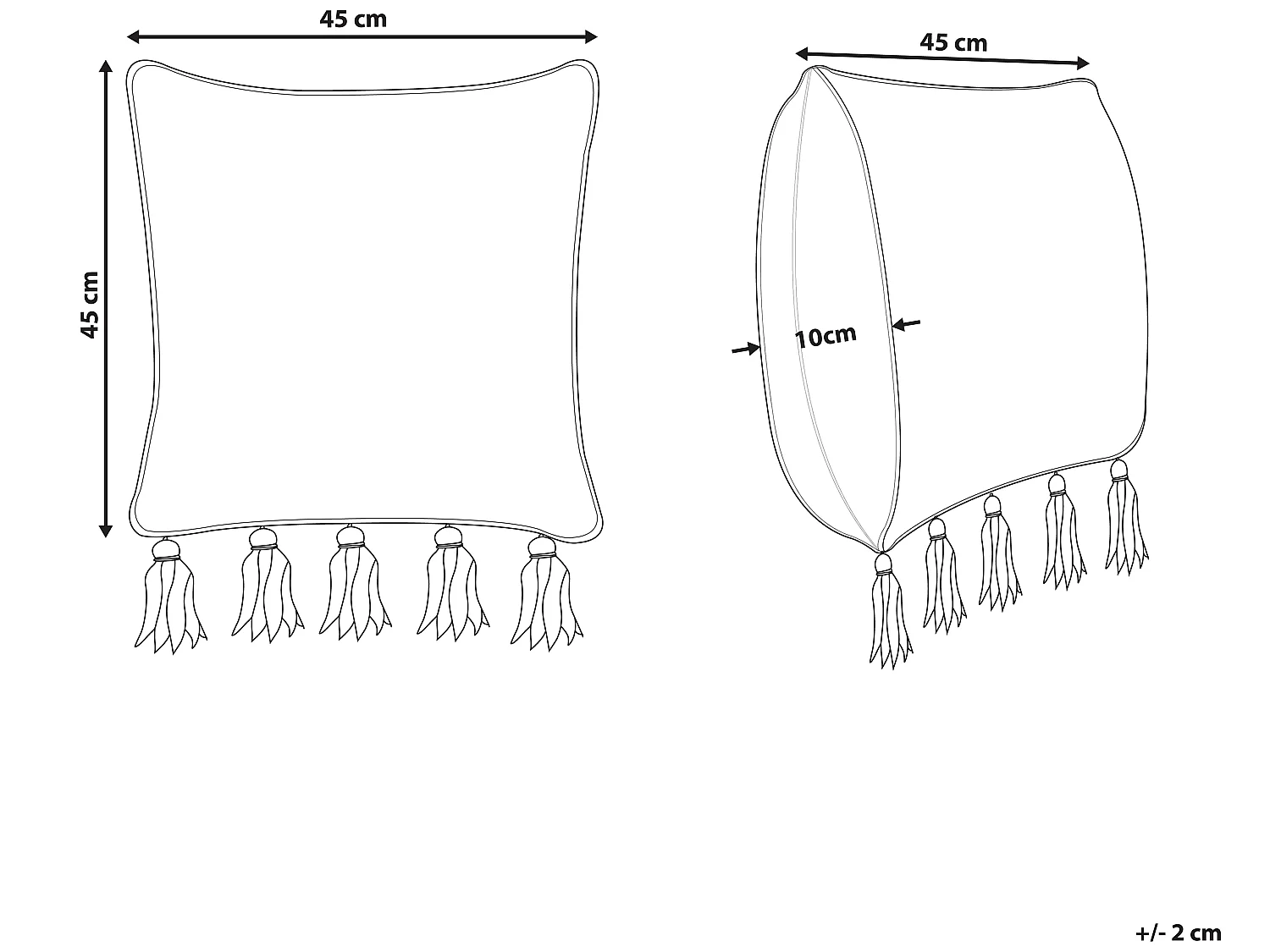 Coussin SAMBUCUS Coton 45 x 45 cm Beige Motif géométrique