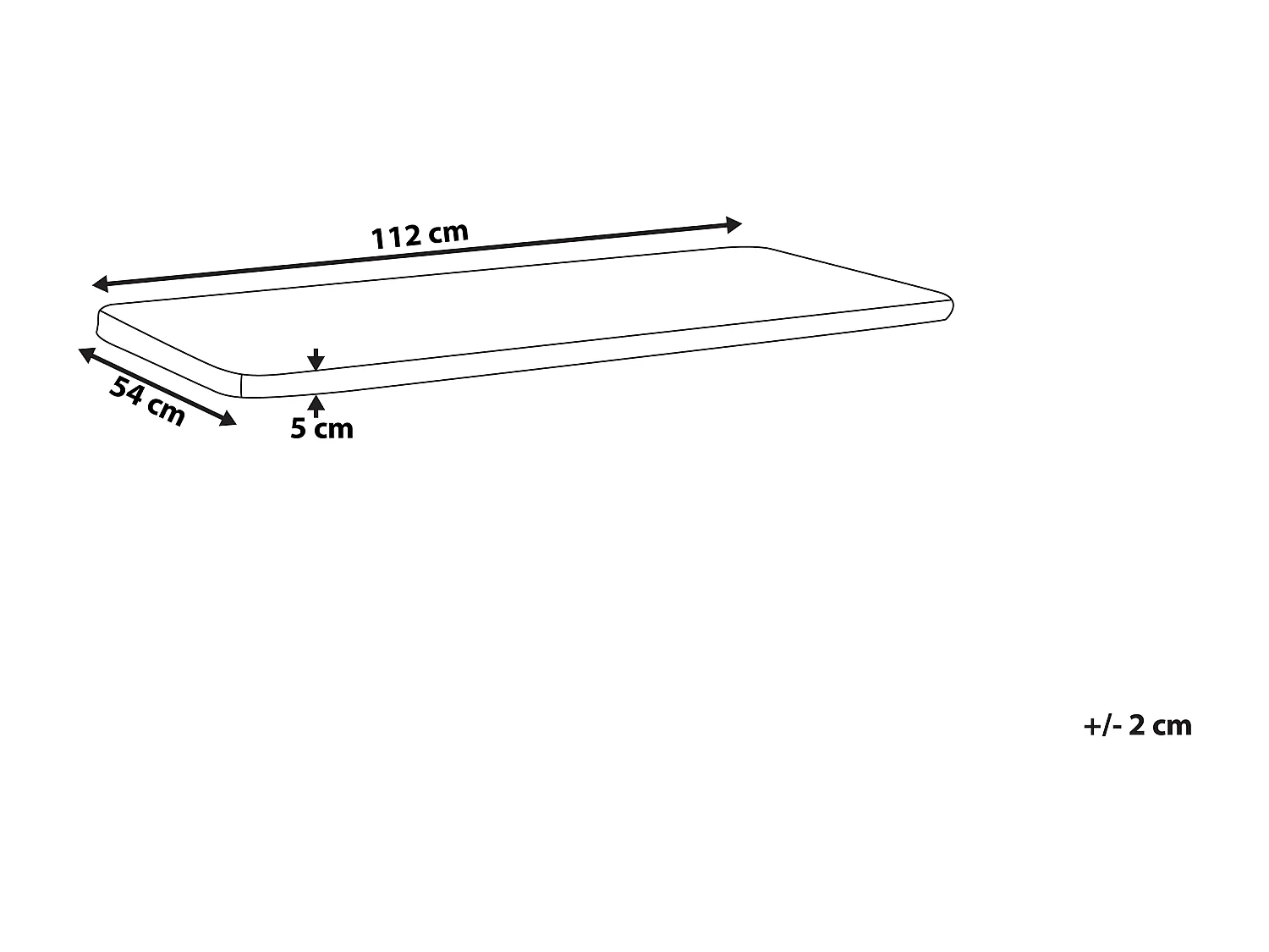 Coussin de banquette VIVARA 112 x 54 cm Rouge foncé