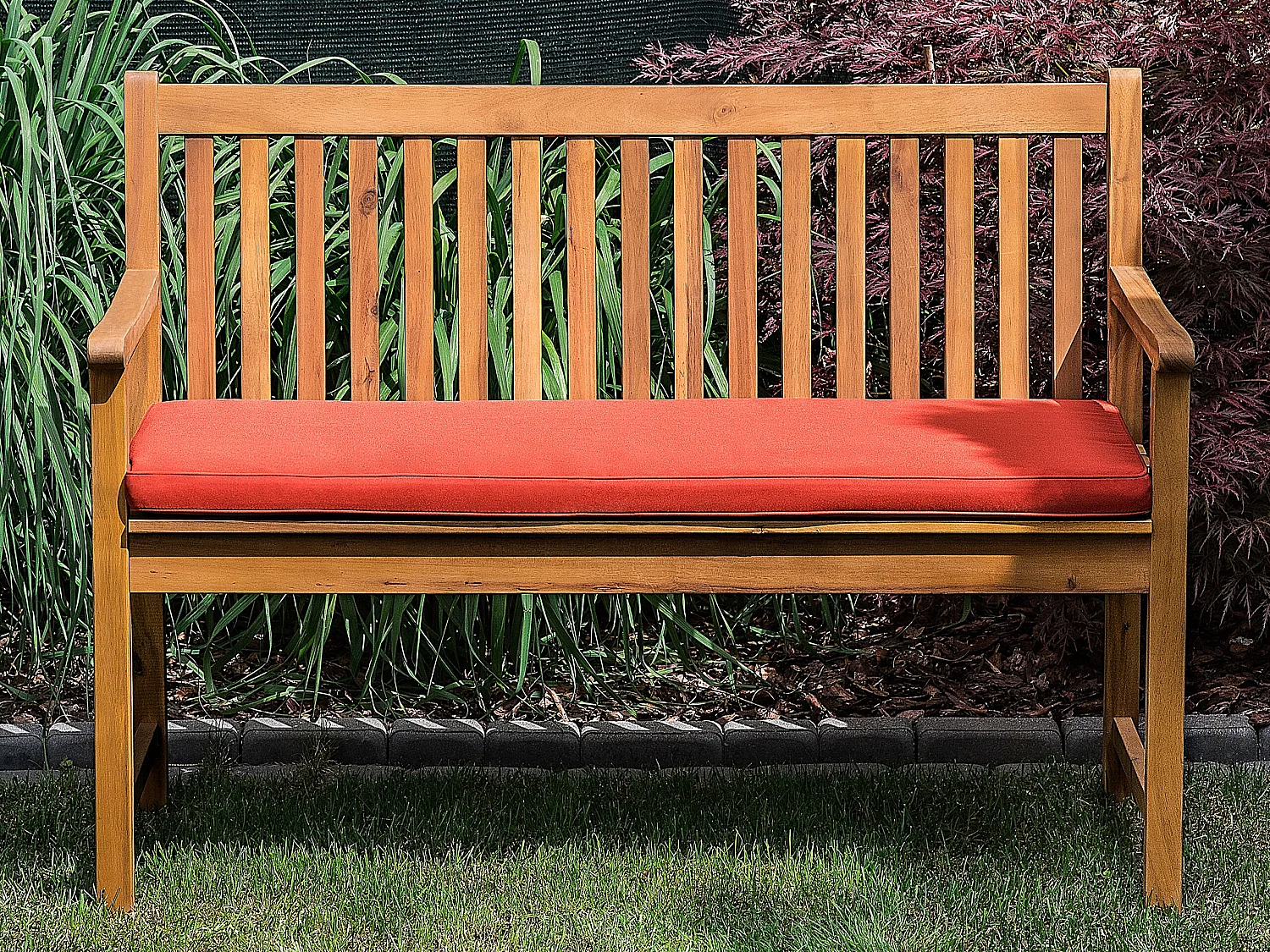 Coussin de banquette VIVARA 112 x 54 cm Rouge foncé
