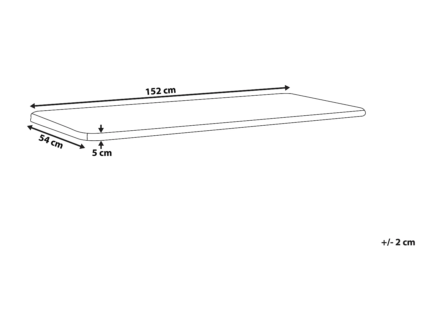 Cuscino per sedile a panca VIVARA 152 x 54 cm Blu marino