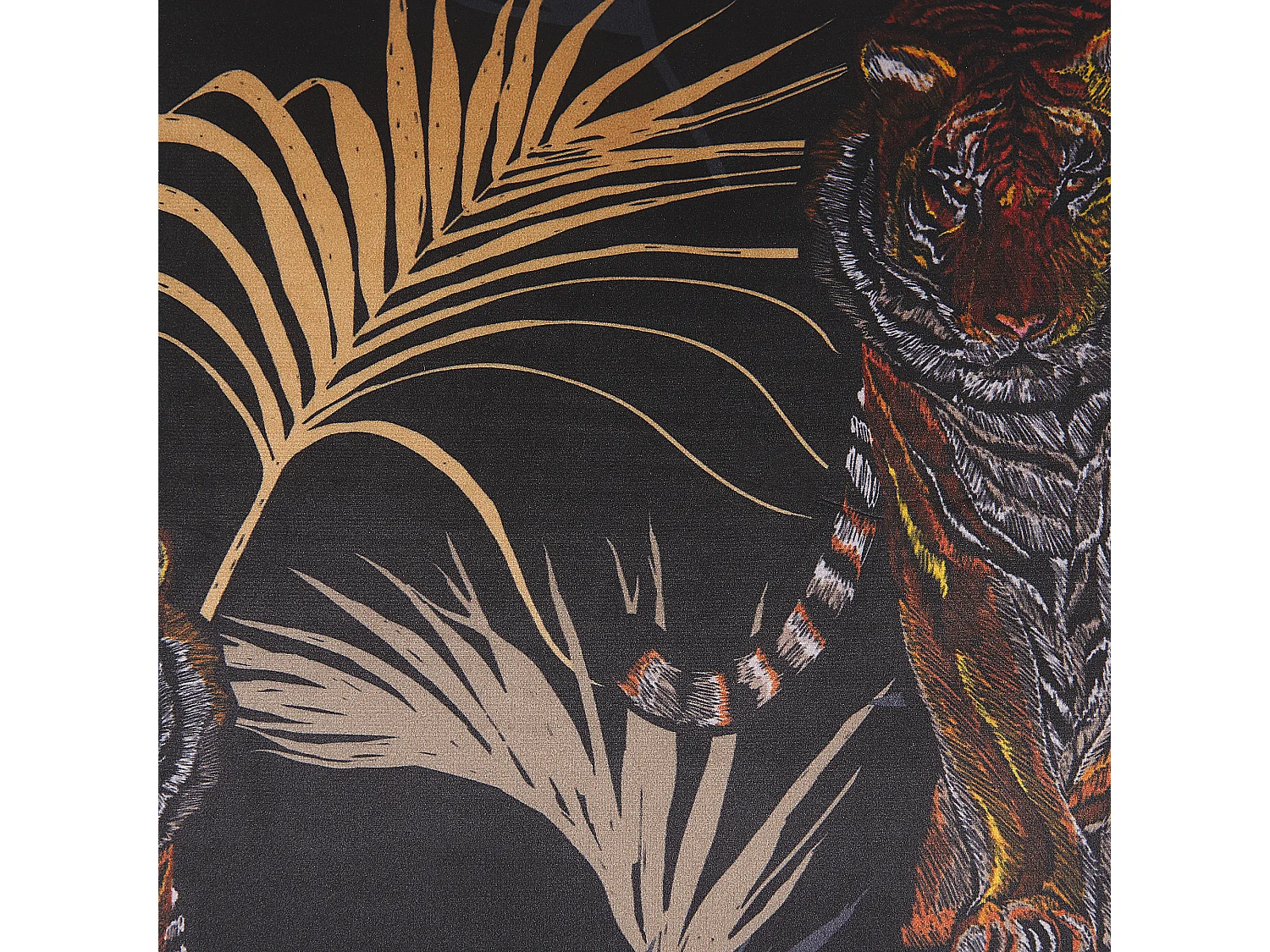 Conjunto de 2 almofadas decorativas RAMTEK Veludo 45 x 45 cm Preto Padrão animal