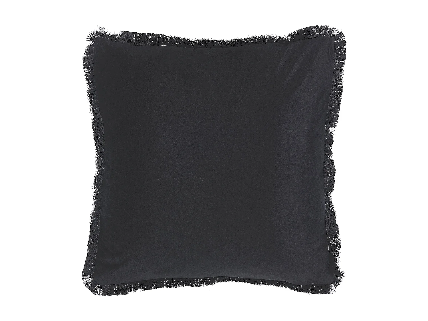 Set van 2 decoratieve kussens RAMTEK Fluweel 45 x 45 cm Zwart Dierenprint