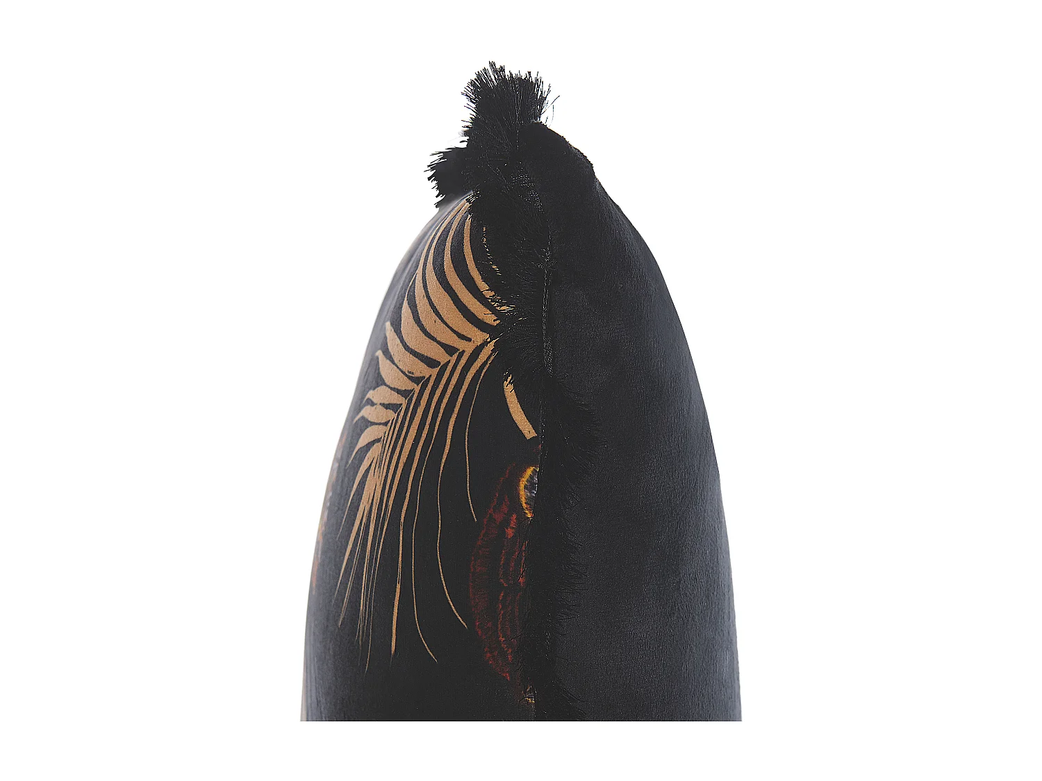 Set van 2 decoratieve kussens RAMTEK Fluweel 45 x 45 cm Zwart Dierenprint