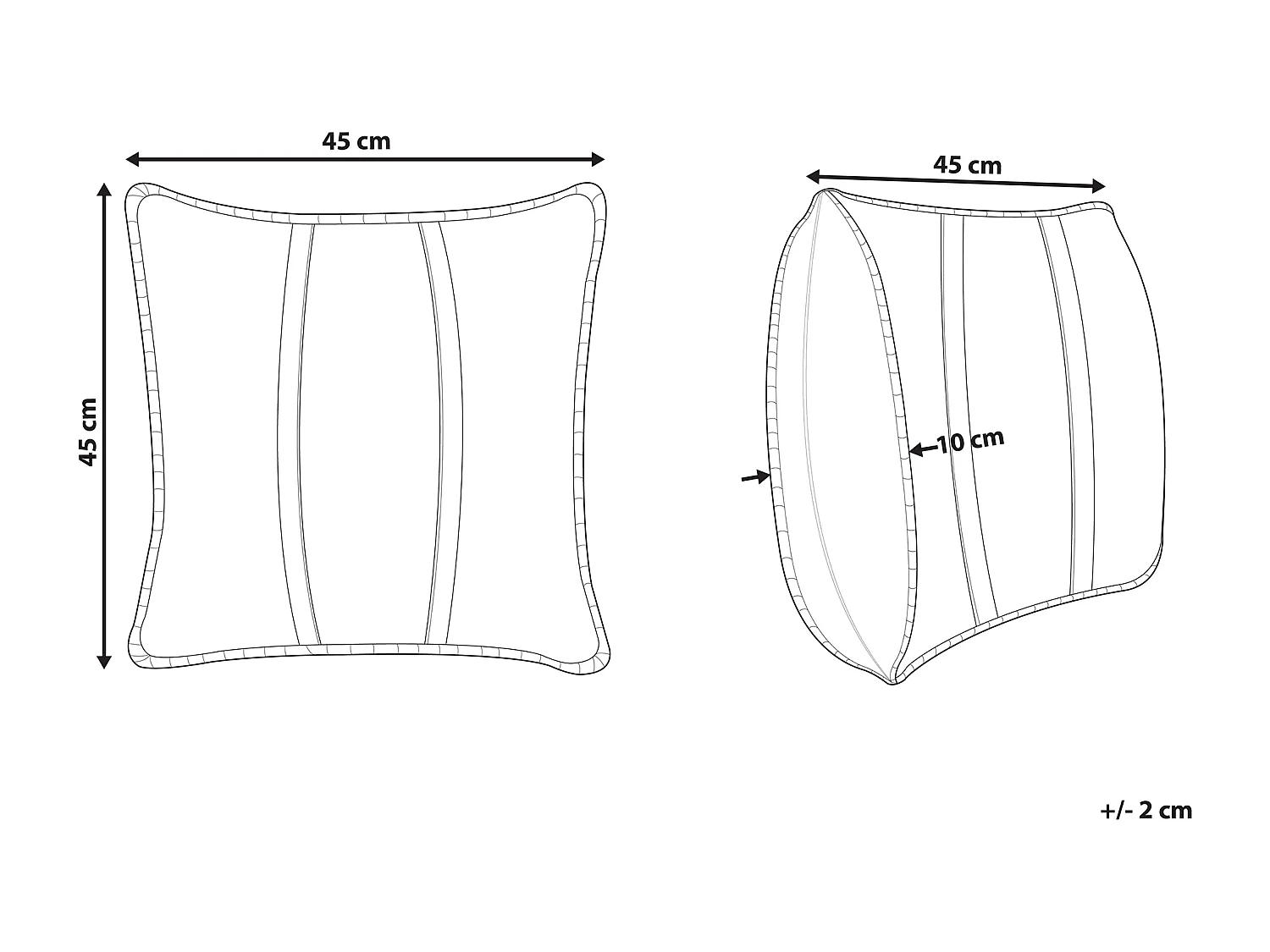 Cojín decorativo KAVALAM 45 x 45 cm Mostaza Liso