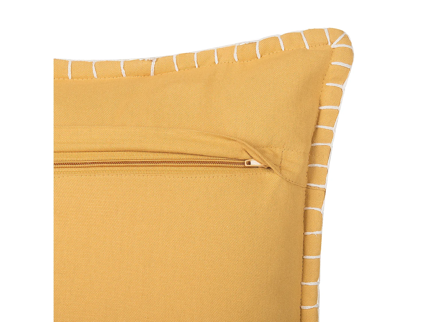 Sierkussen KAVALAM 45 x 45 cm Mosterdgeel Effen