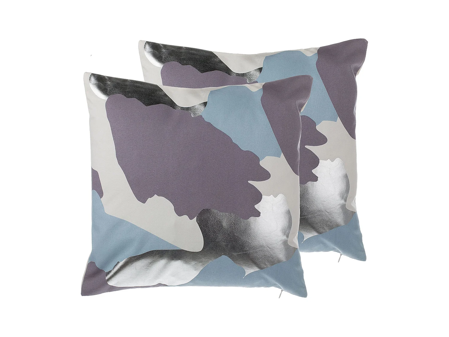 Lot de 2 coussins décoratifs IXIA Coton 45 x 45 cm Violet Motif abstrait