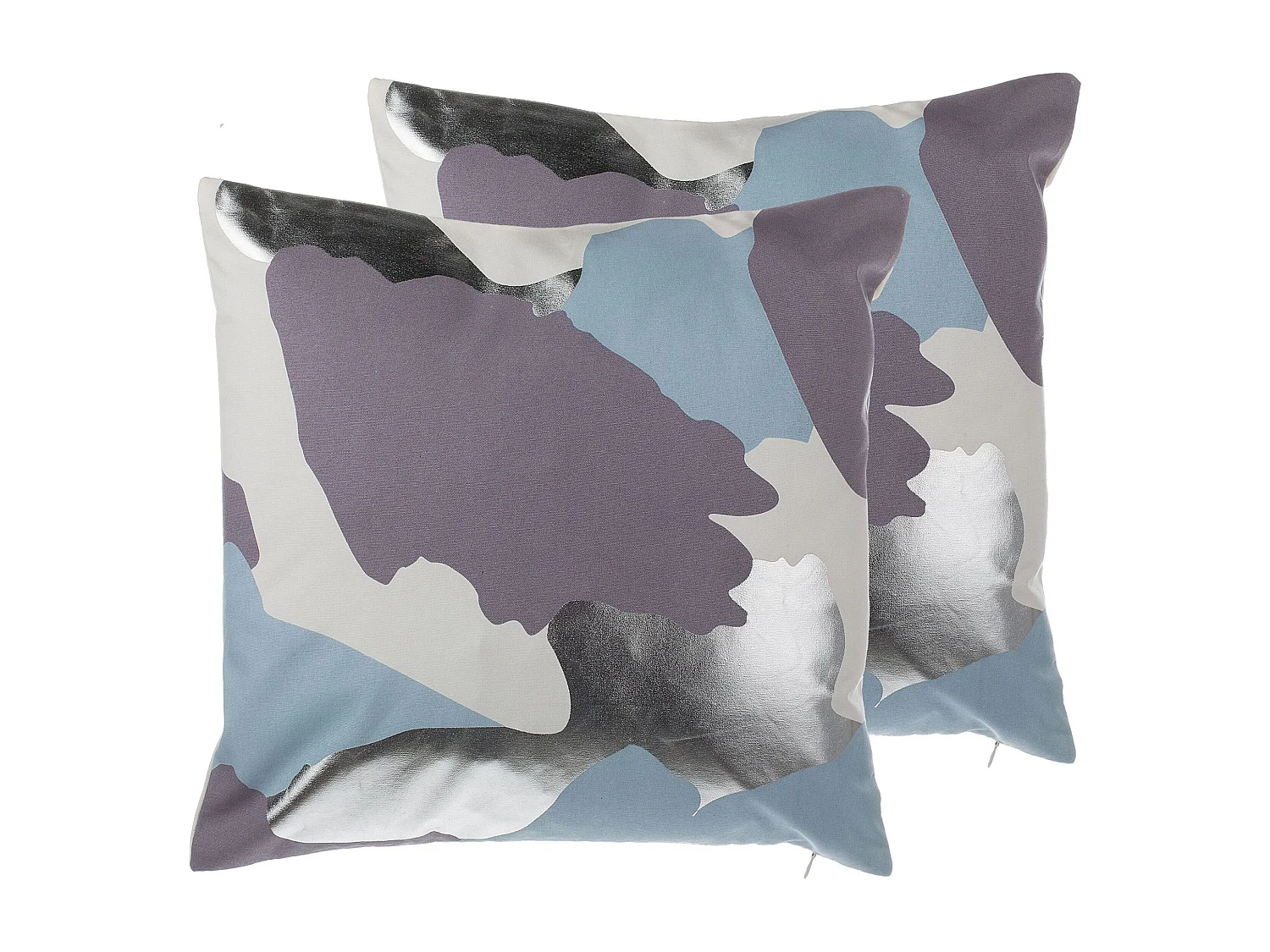 Lot de 2 coussins décoratifs IXIA Coton 45 x 45 cm Violet Motif abstrait
