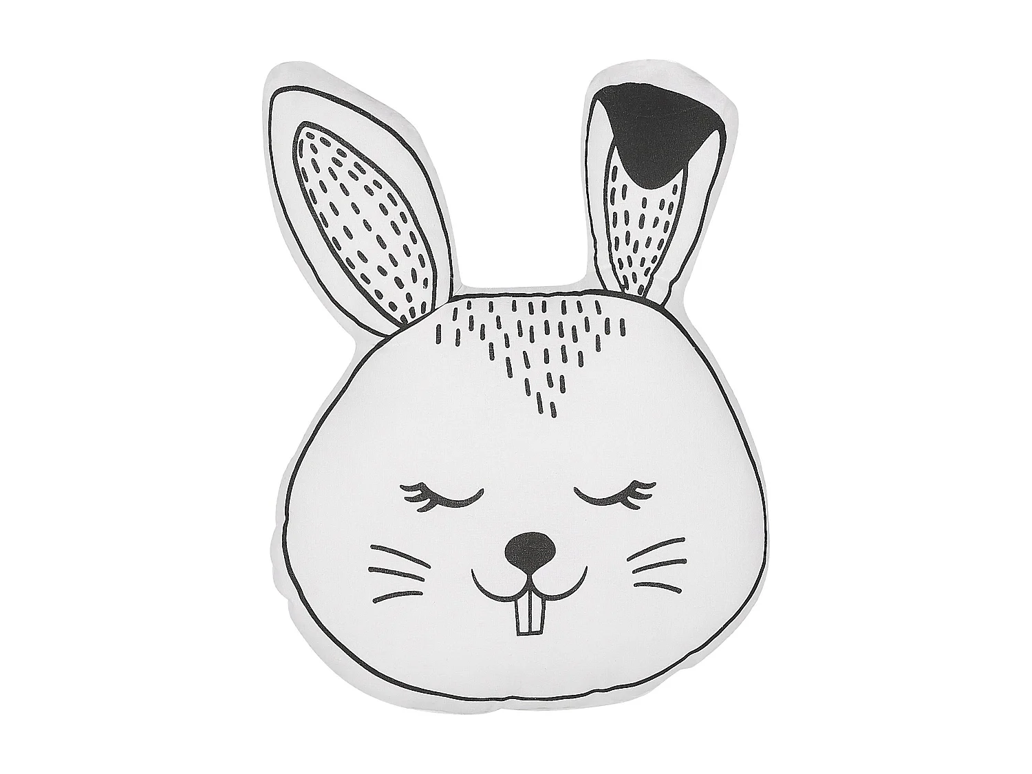 Cuscino con stampa di coniglio bianco 53 x 43 cm KANPUR