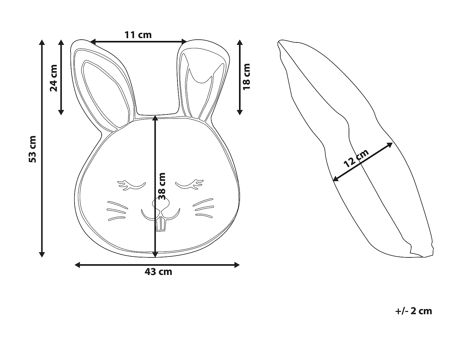Coussin KANPUR Coton 53 x 43 cm Blanc Lièvre