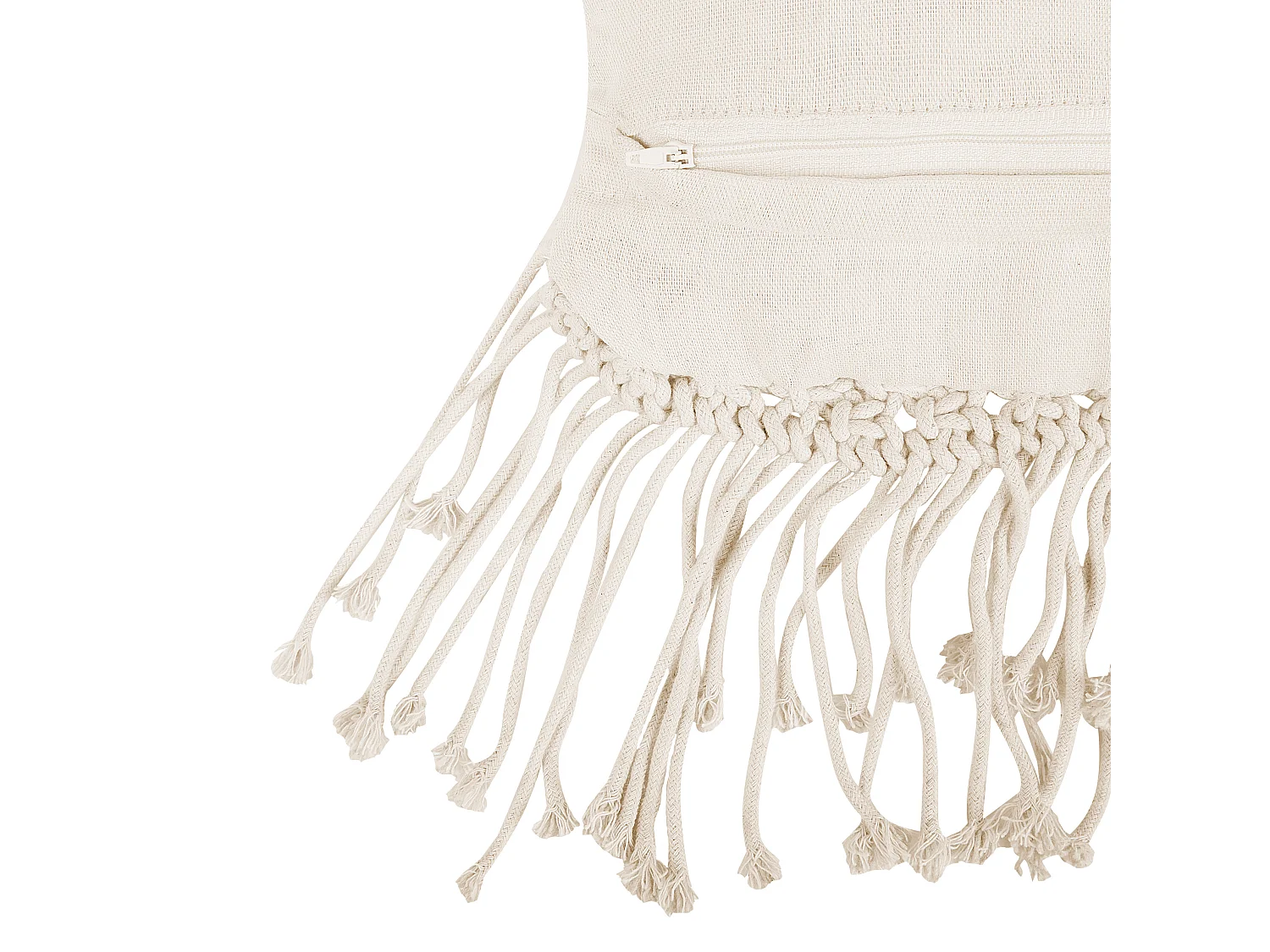 Lot de 2 coussins décoratifs YORTAN Coton 45 x 45 cm Beige clair Motif géométrique