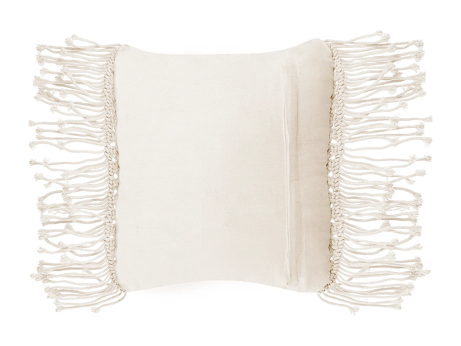 Dekokissen 2er Set YORTAN Baumwolle 45 x 45 cm Hellbeige Geometrisches Muster