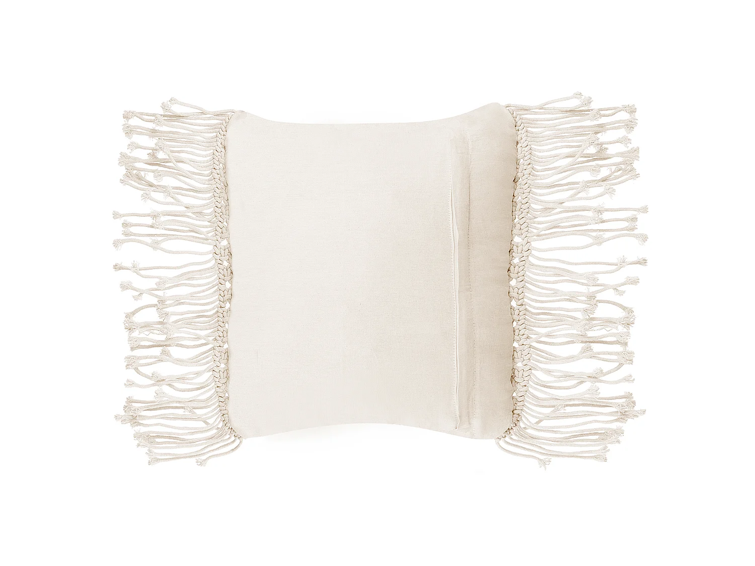 Lot de 2 coussins décoratifs YORTAN Coton 45 x 45 cm Beige clair Motif géométrique