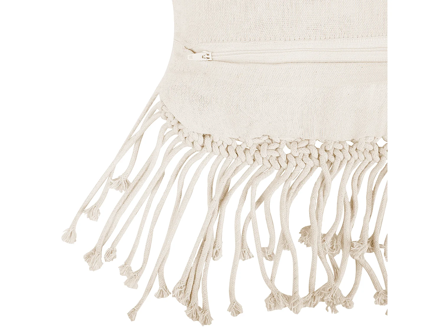 Lot de 2 coussins décoratifs YORTAN Coton 45 x 45 cm Beige clair Motif géométrique