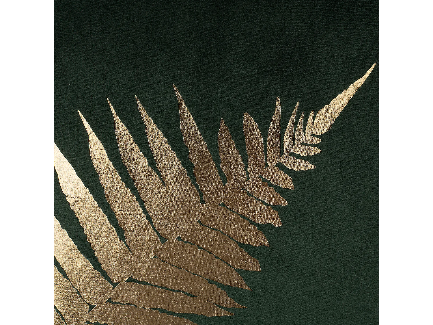 Conjunto de 2 almofadas decorativas FERN Veludo 45 x 45 cm Verde escuro Padrão de plantas