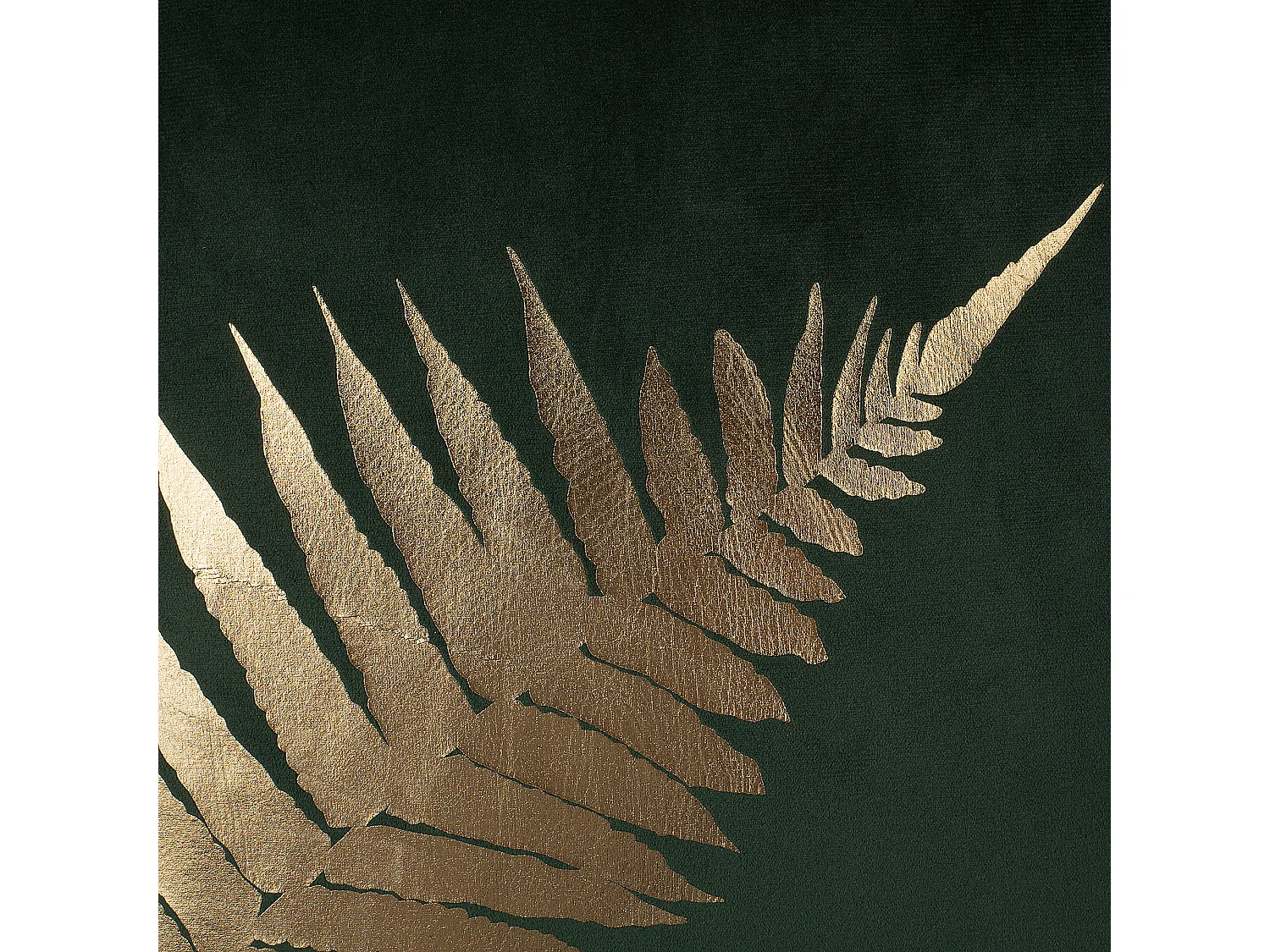 Dekokissen 2er Set FERN Samtstoff 45 x 45 cm Dunkelgrün Pflanzenmuster