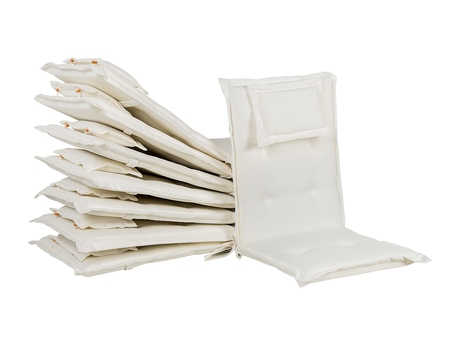 Lot de 8 coussins de jardin MAUI 40 x 54 cm Blanc cassé