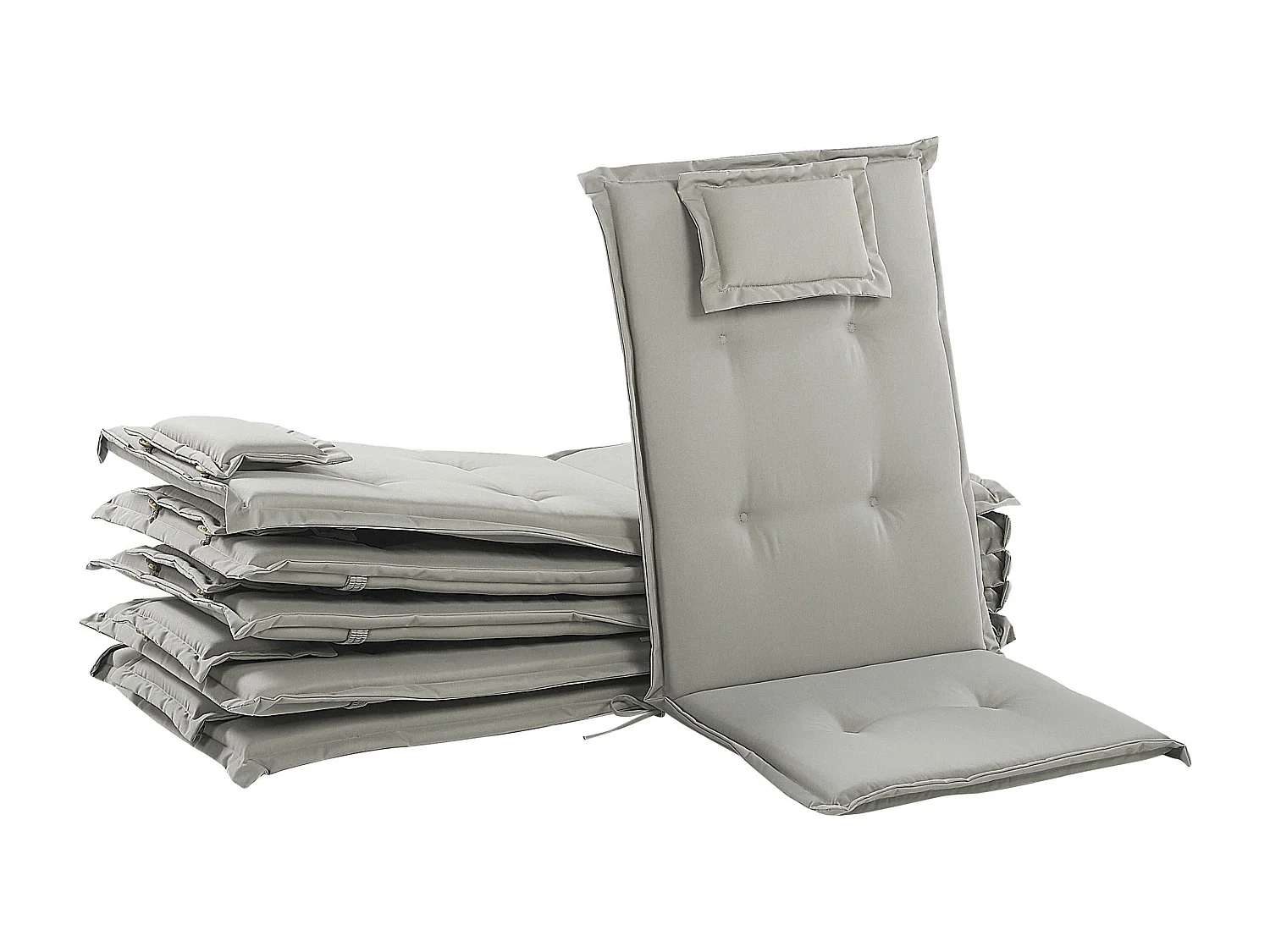 Lot de 6 coussins de jardin JAVA/AMANTEA 50 x 70 cm Taupe