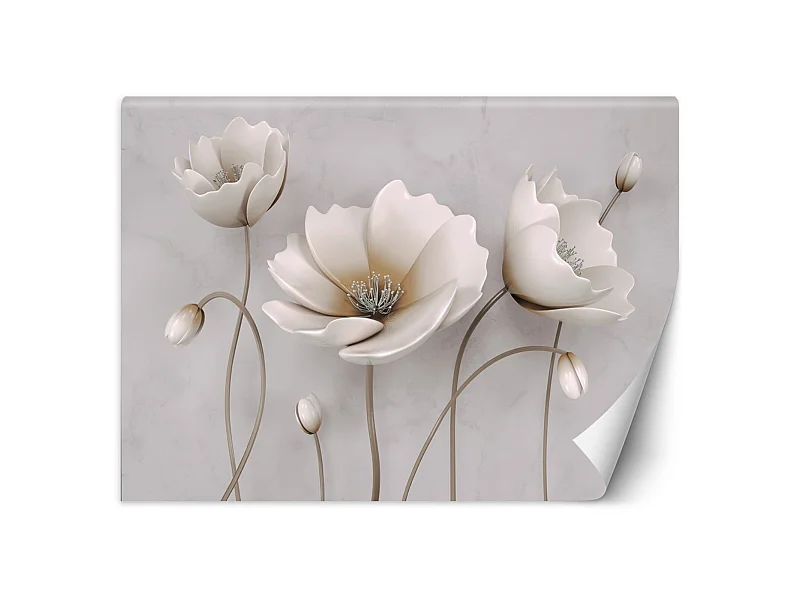 Papier peint fleurs abstraites - 150 x 105 cm