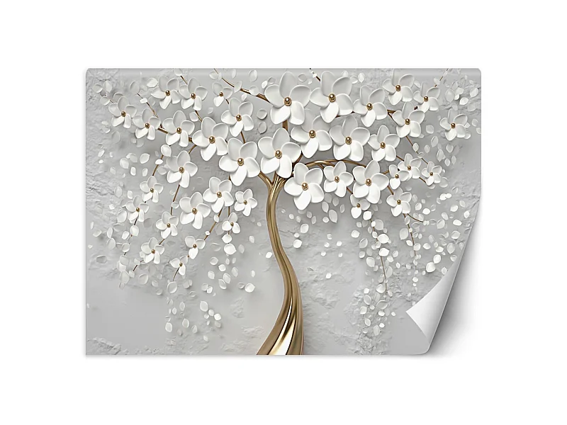 Papier peint arbre à fleurs abstraites - 350 x 245 cm