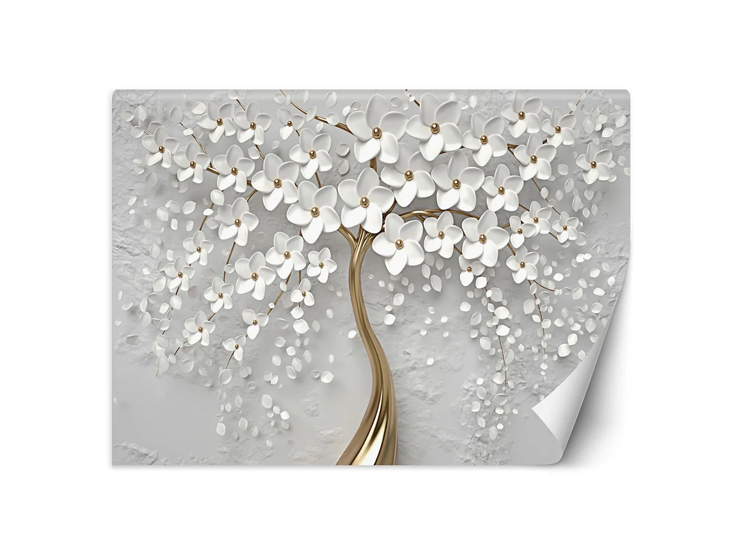 Papier peint arbre à fleurs abstraites - 350 x 245 cm