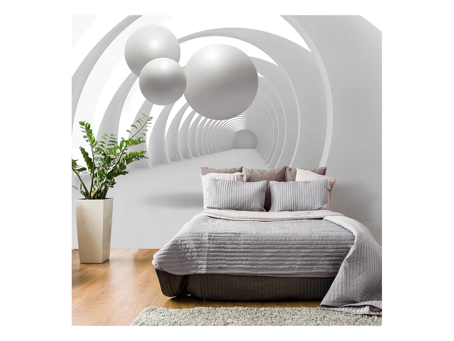 Papier peint Tunnel blanc - 350 x 245 cm
