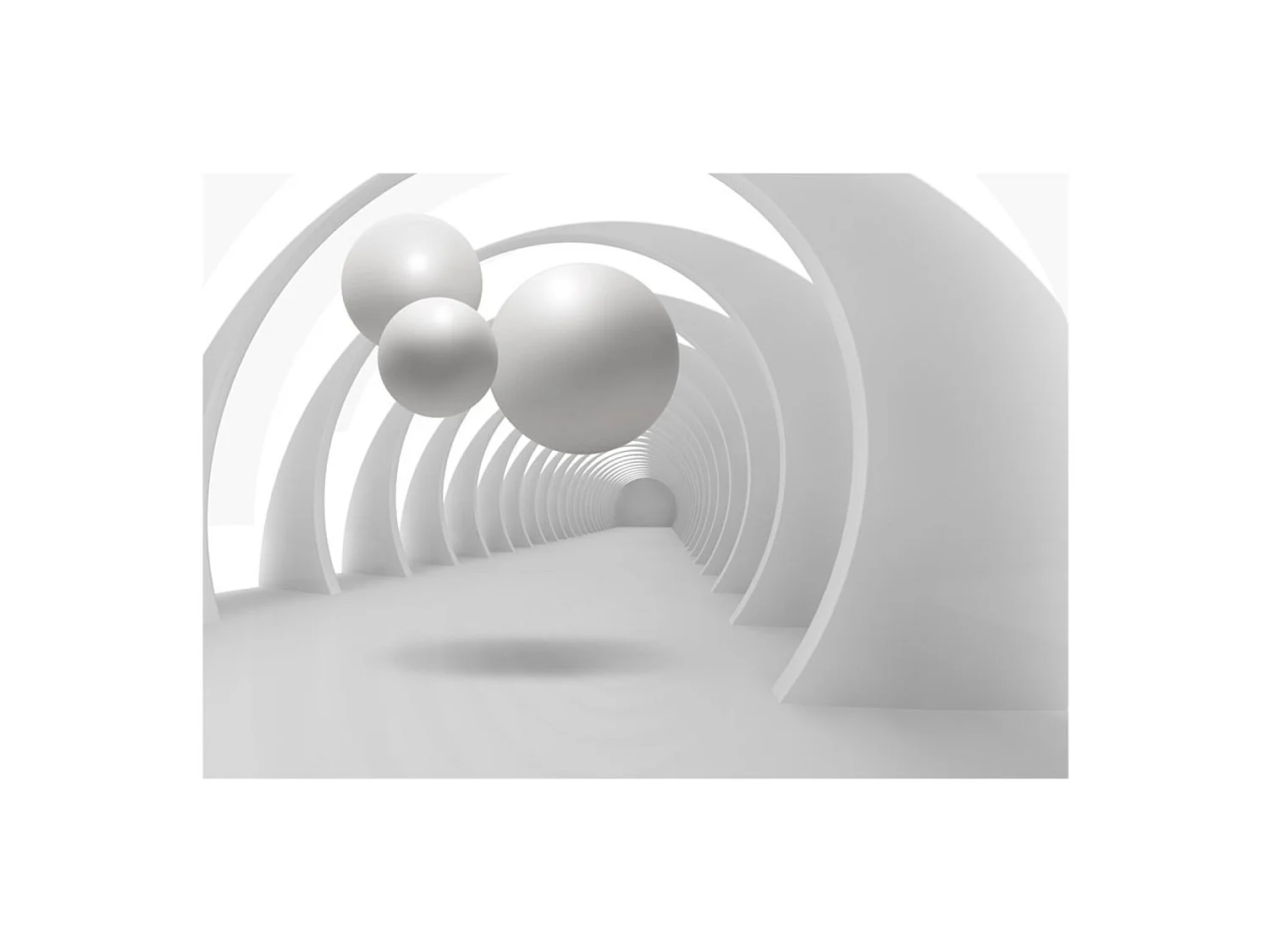 Papier peint Tunnel blanc - 350 x 245 cm