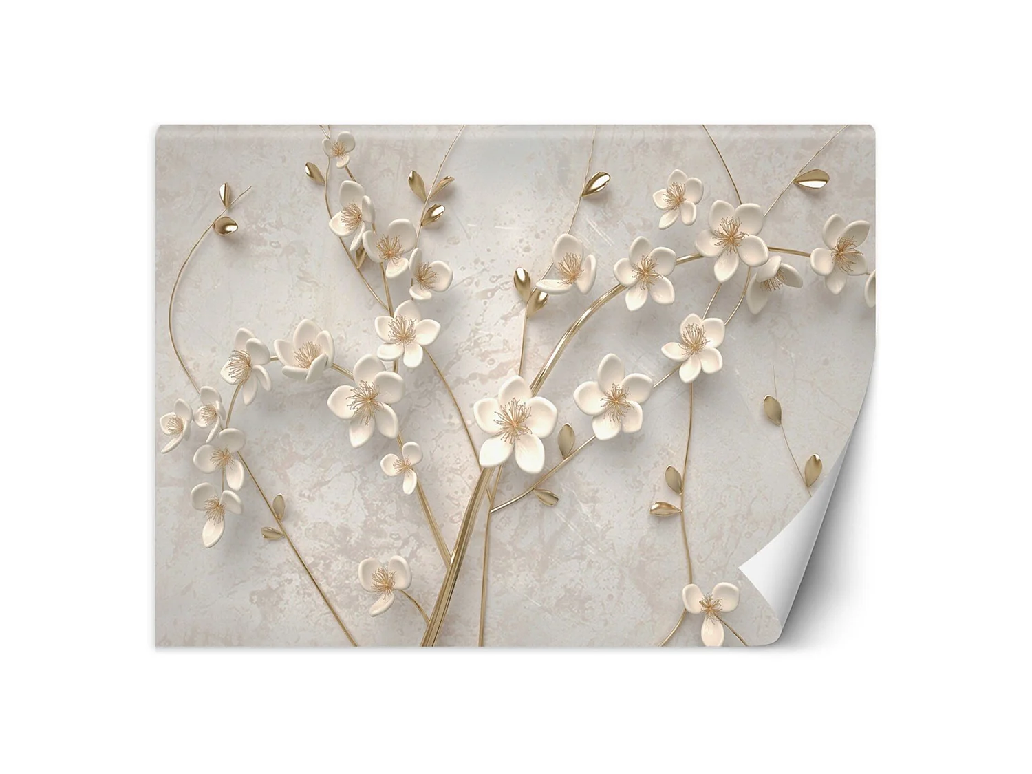 Papier peint fleurs sur les branches - 350 x 245 cm