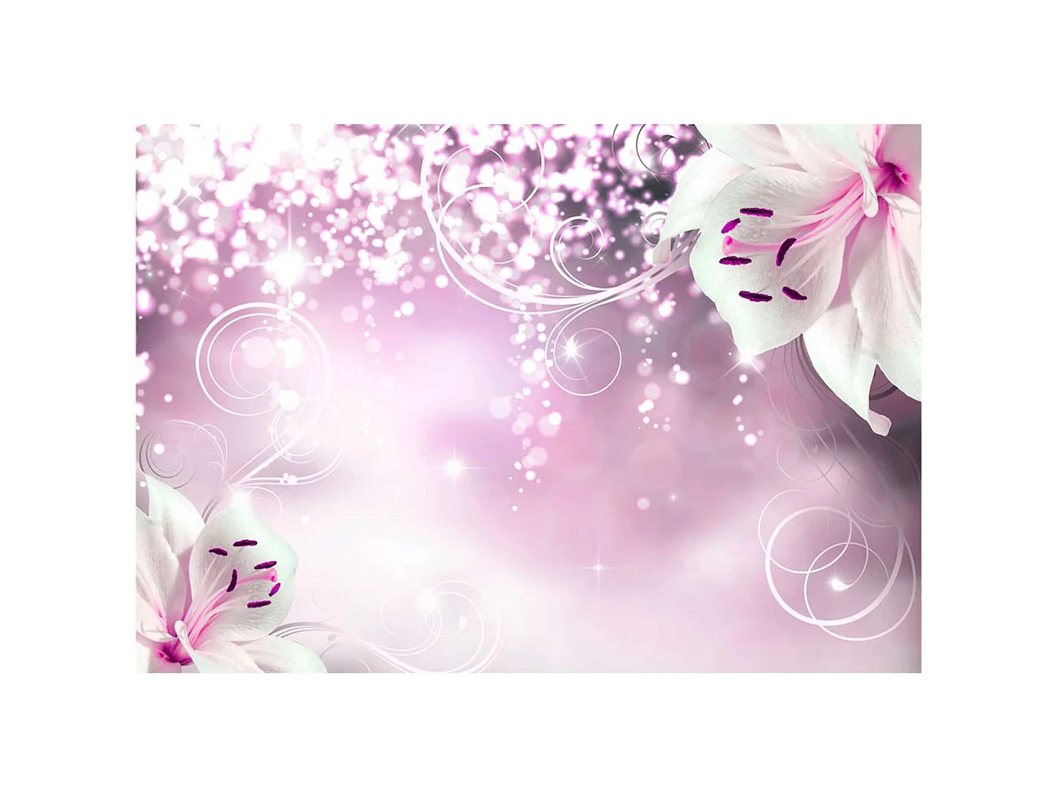 Papier peint adhésif Tri de lys - 98 x 70 cm