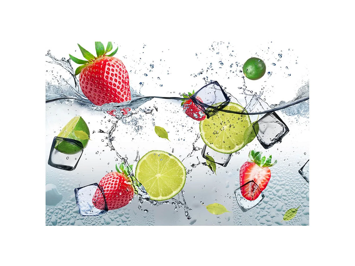 Papier peint adhésif Cocktail plein de fruits - 98 x 70 cm