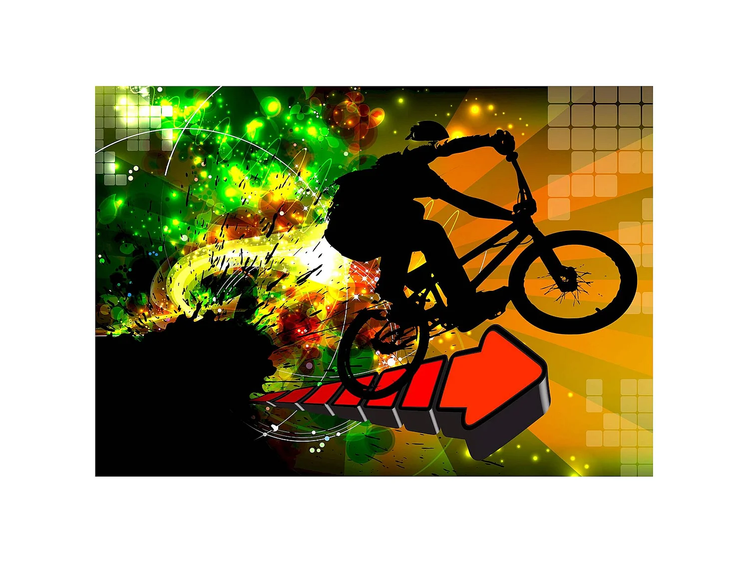 Papier peint adhésif Tours de vélo - 147 x 105 cm