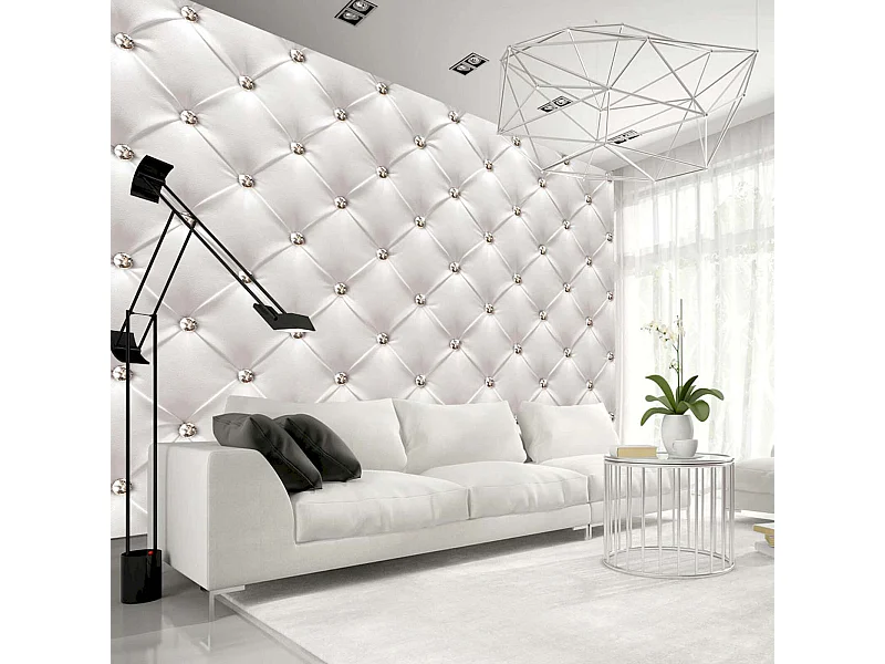 Papier peint adhésif Élégance blanche - 392 x 280 cm