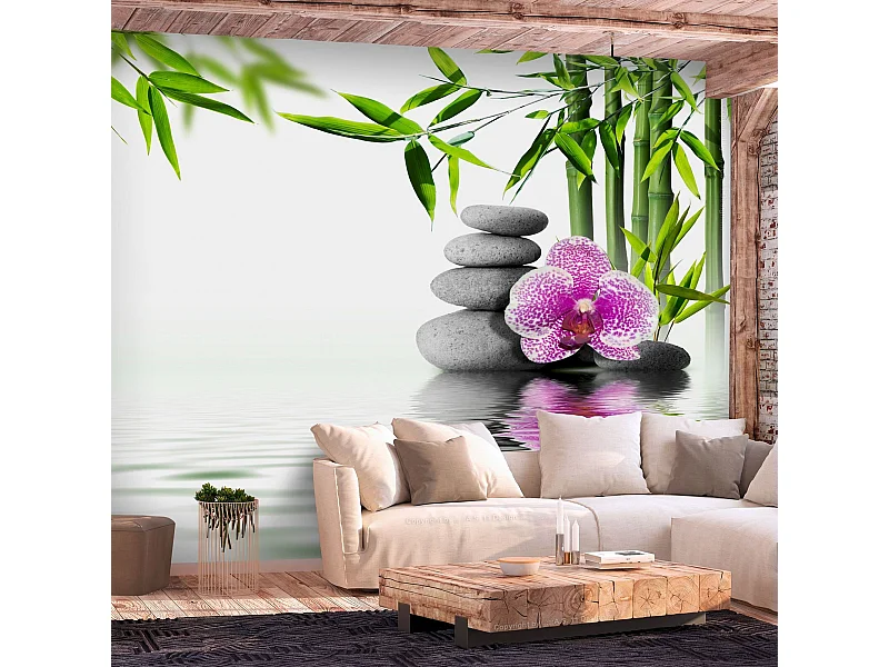 Papier peint adhésif Jardin d'eau - 98 x 70 cm