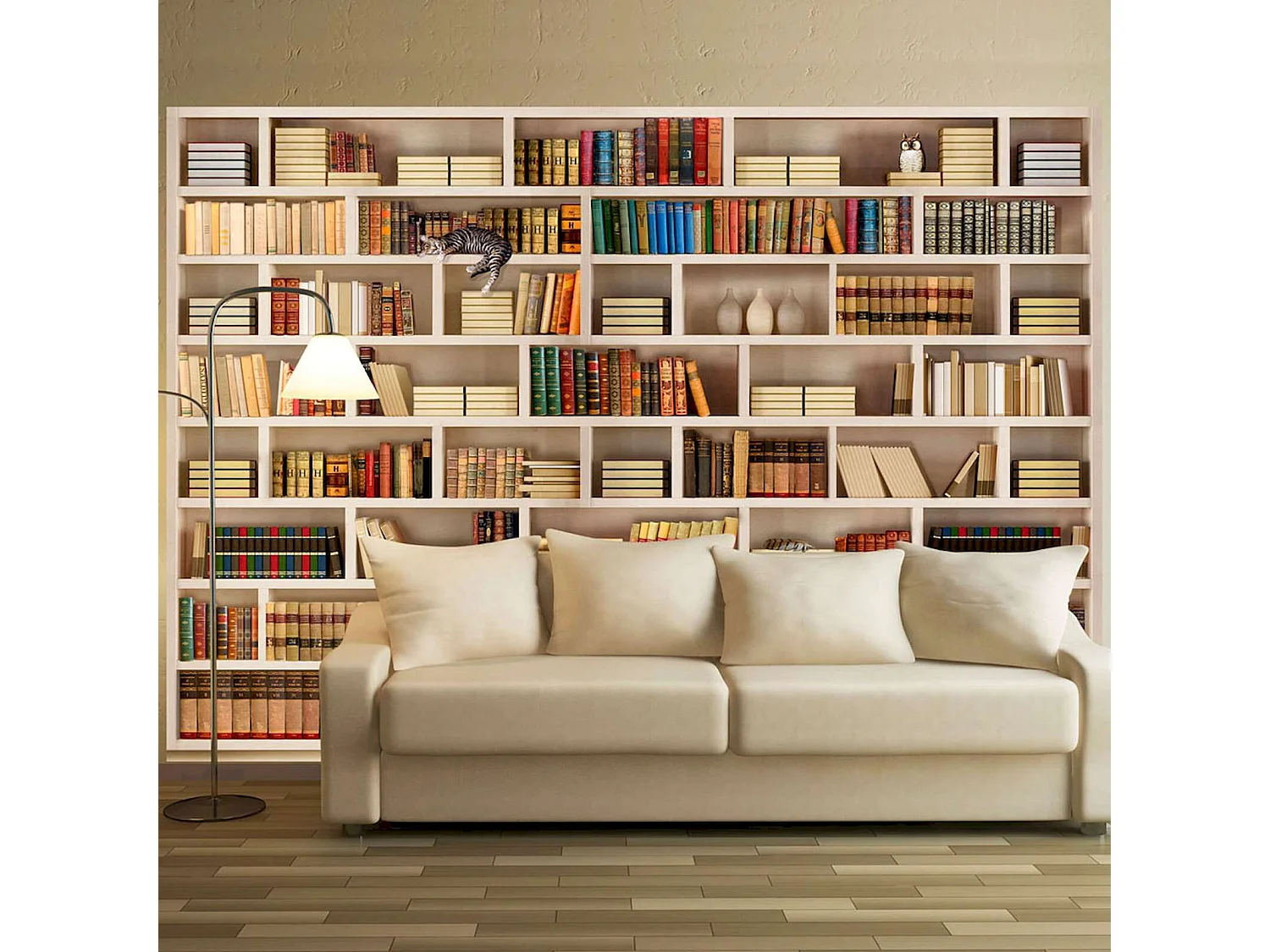 Papier peint adhésif Bibliothèque domestique - 294 x 210 cm