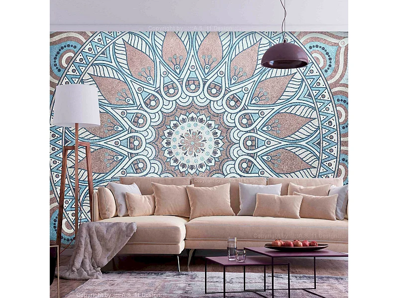 Papier peint adhésif Cercle oriental - 147 x 105 cm