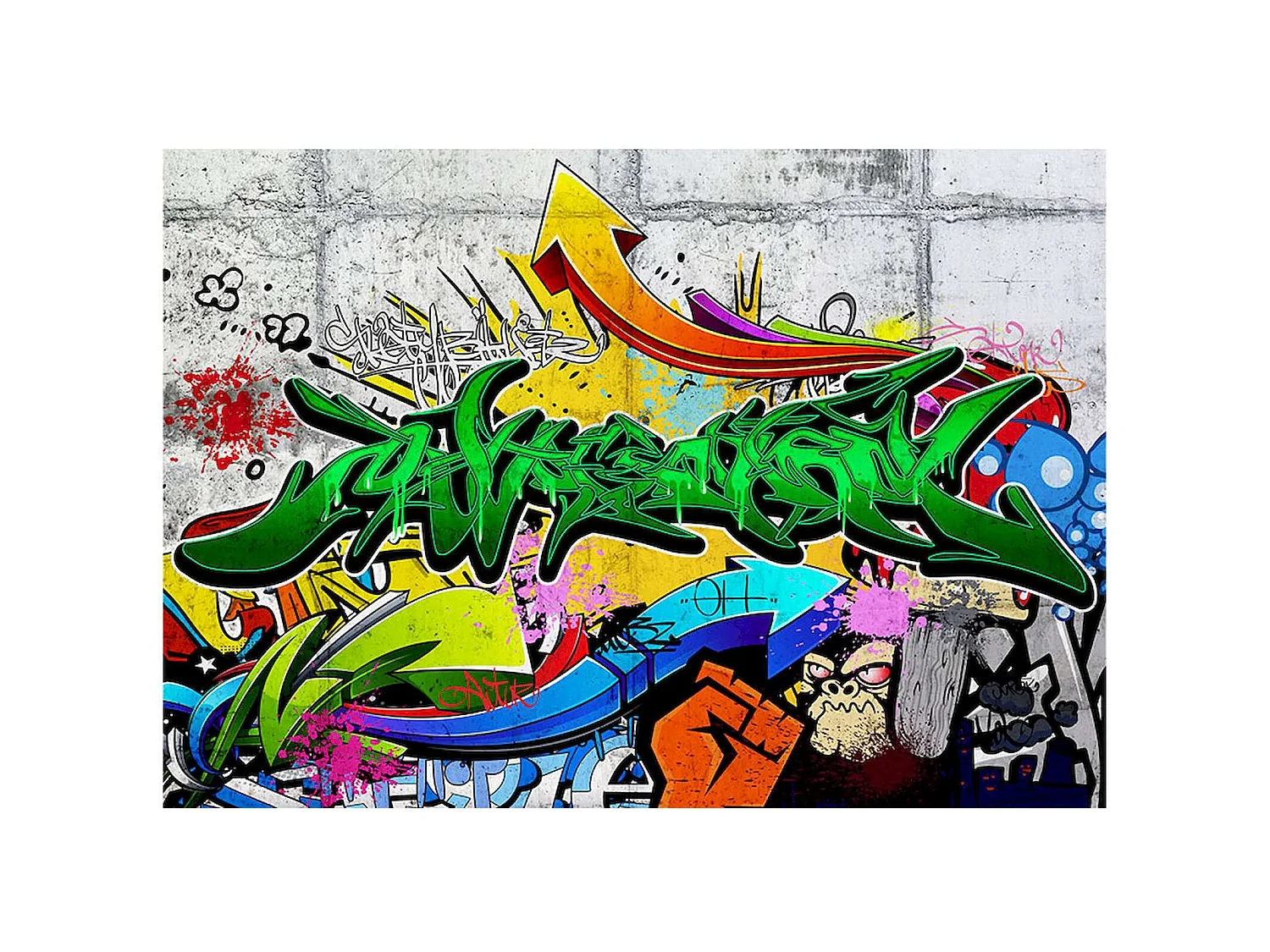 Papier peint adhésif Graffiti urbain - 98 x 70 cm